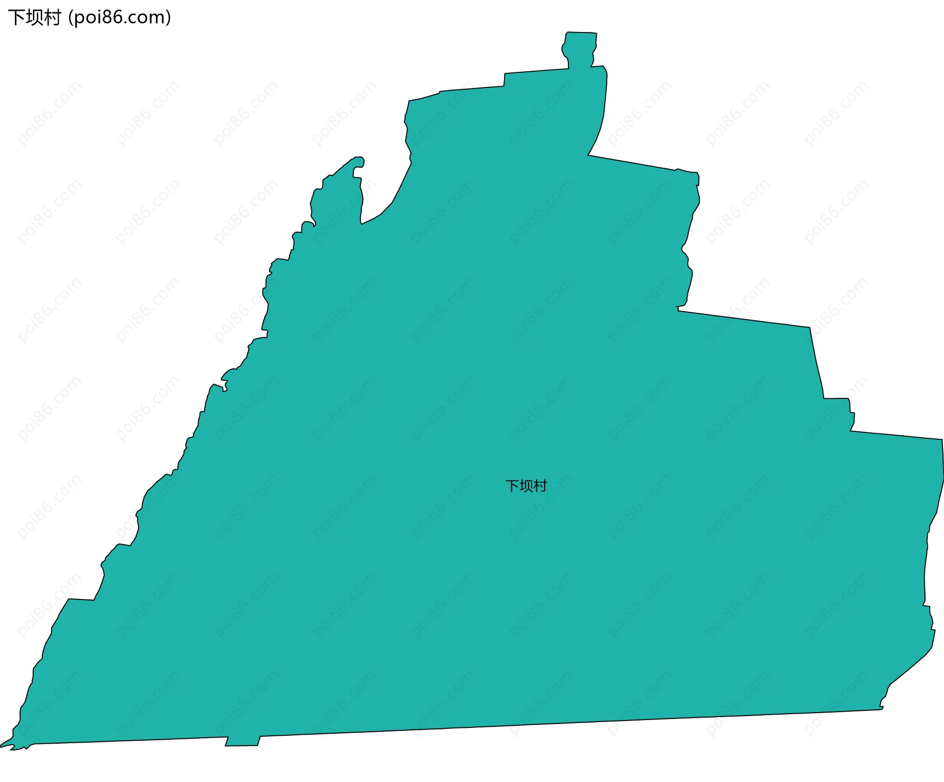 下坝村边界地图