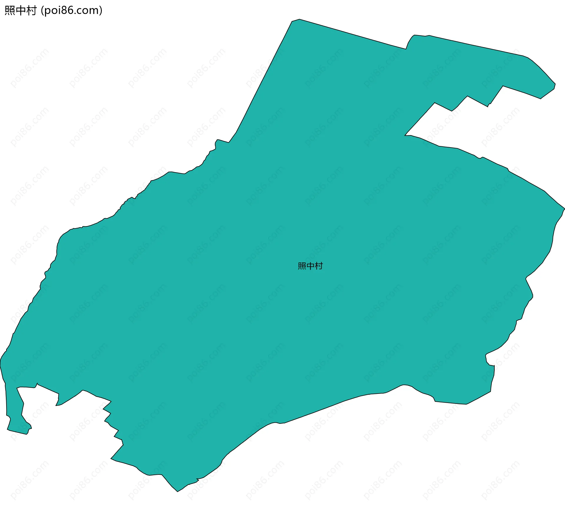 照中村边界地图