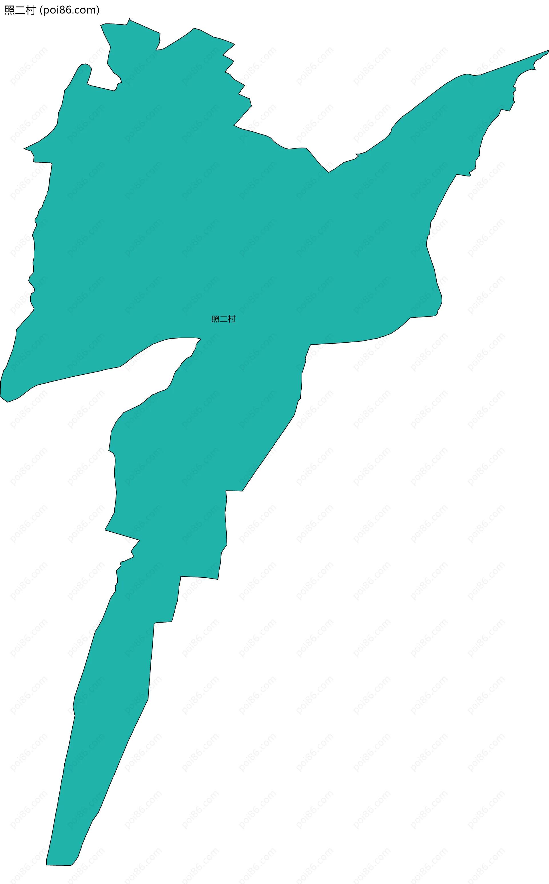 照二村边界地图