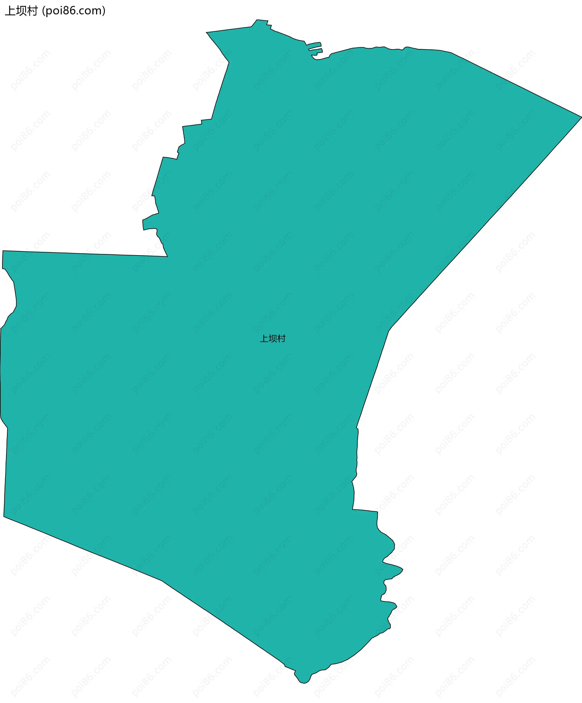 上坝村边界地图