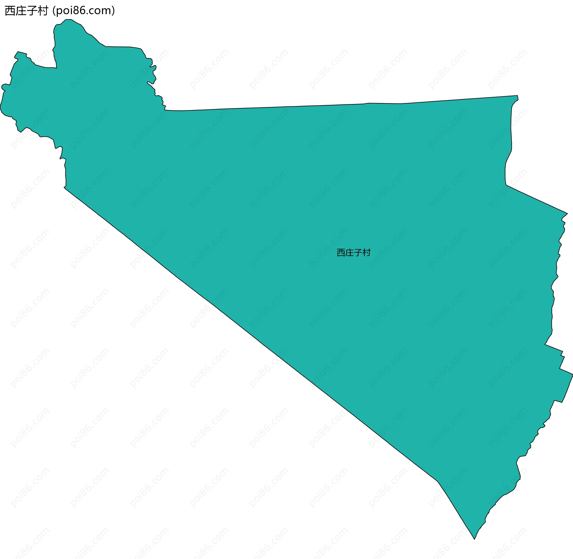 西庄子村边界地图