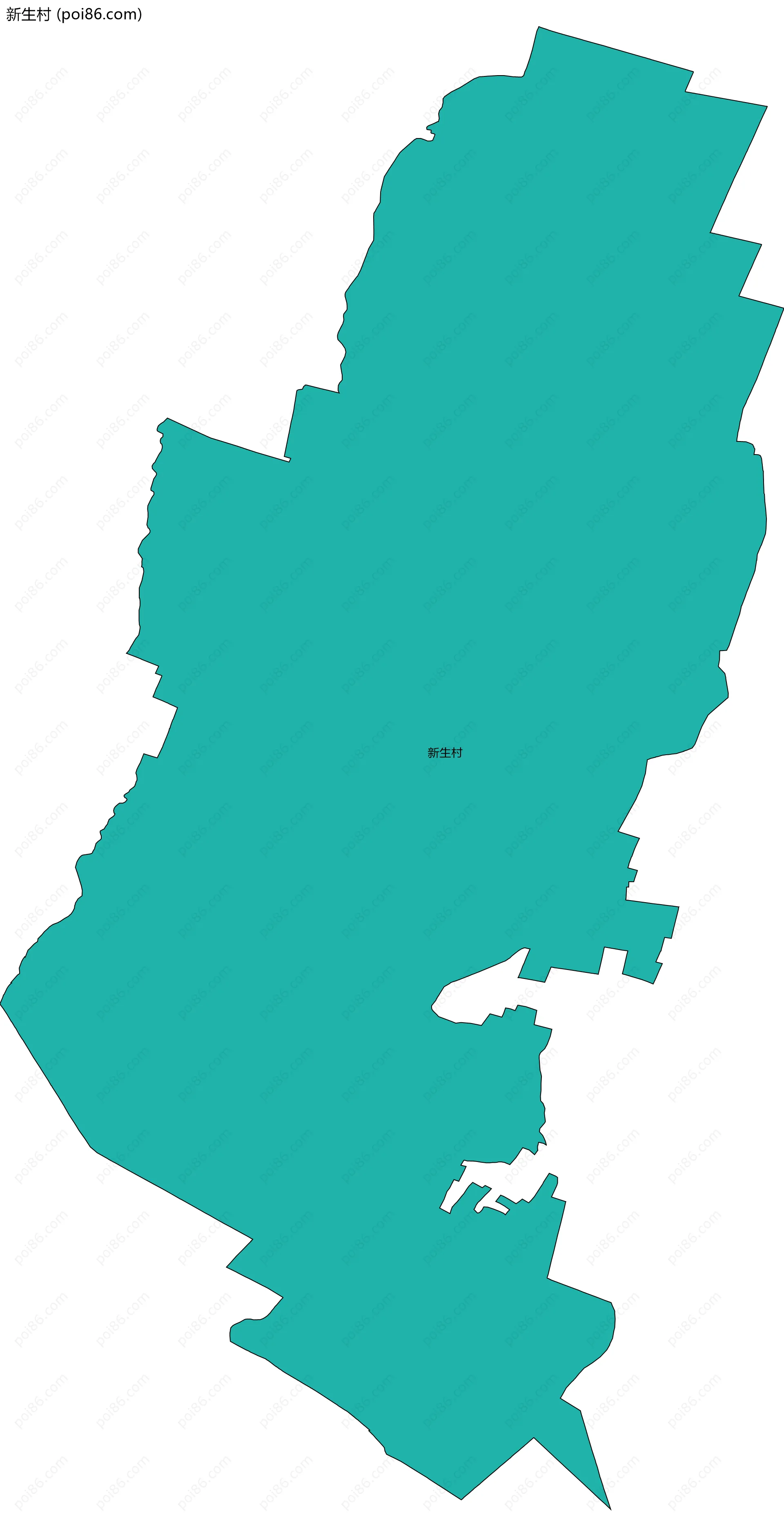 新生村边界地图