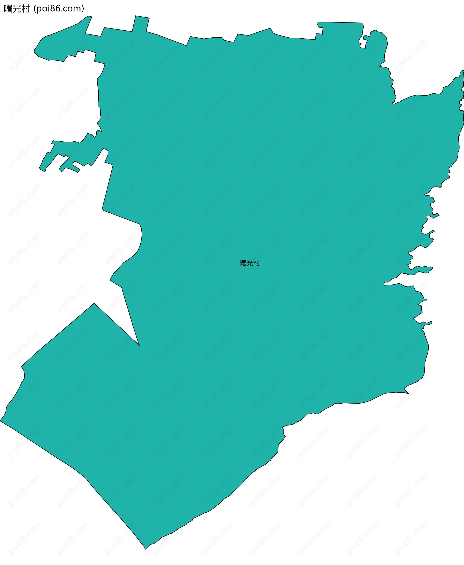 曙光村边界地图