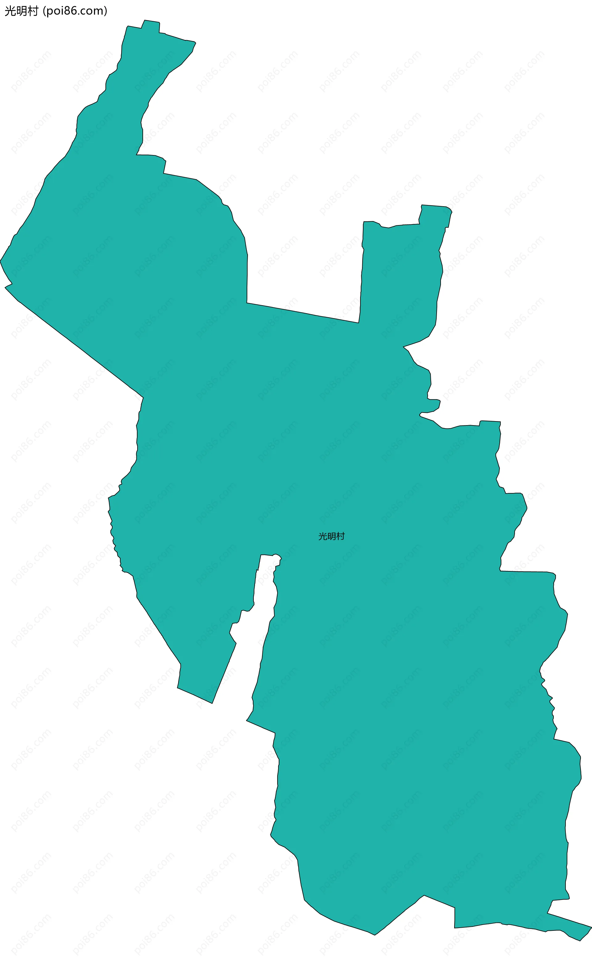 光明村边界地图