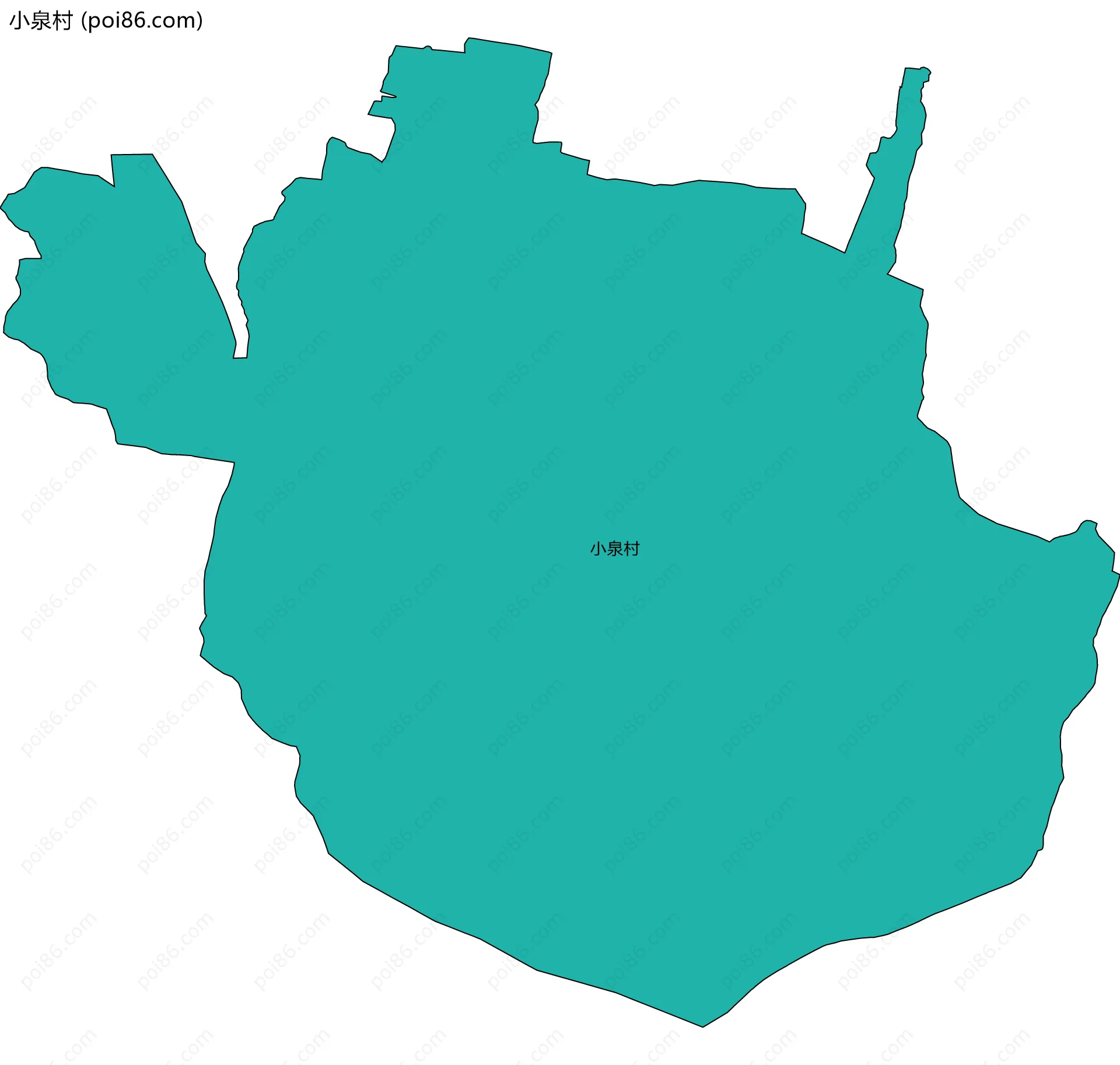 小泉村边界地图
