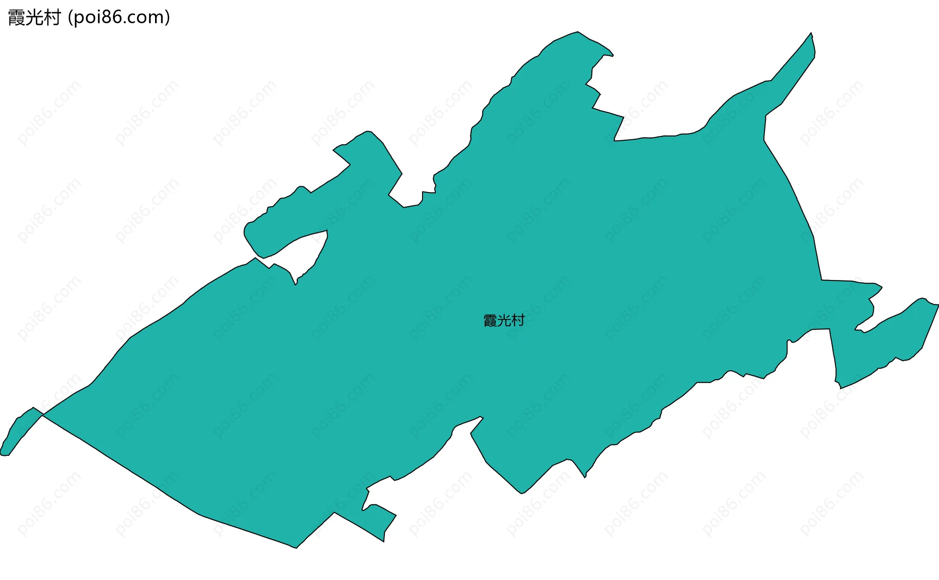 霞光村边界地图