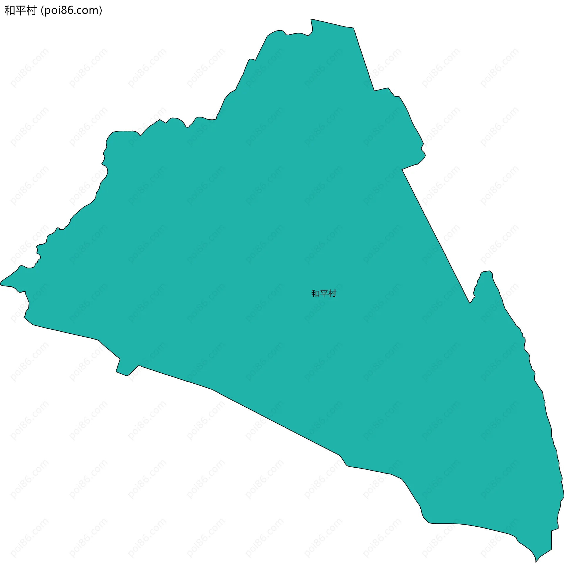 和平村边界地图