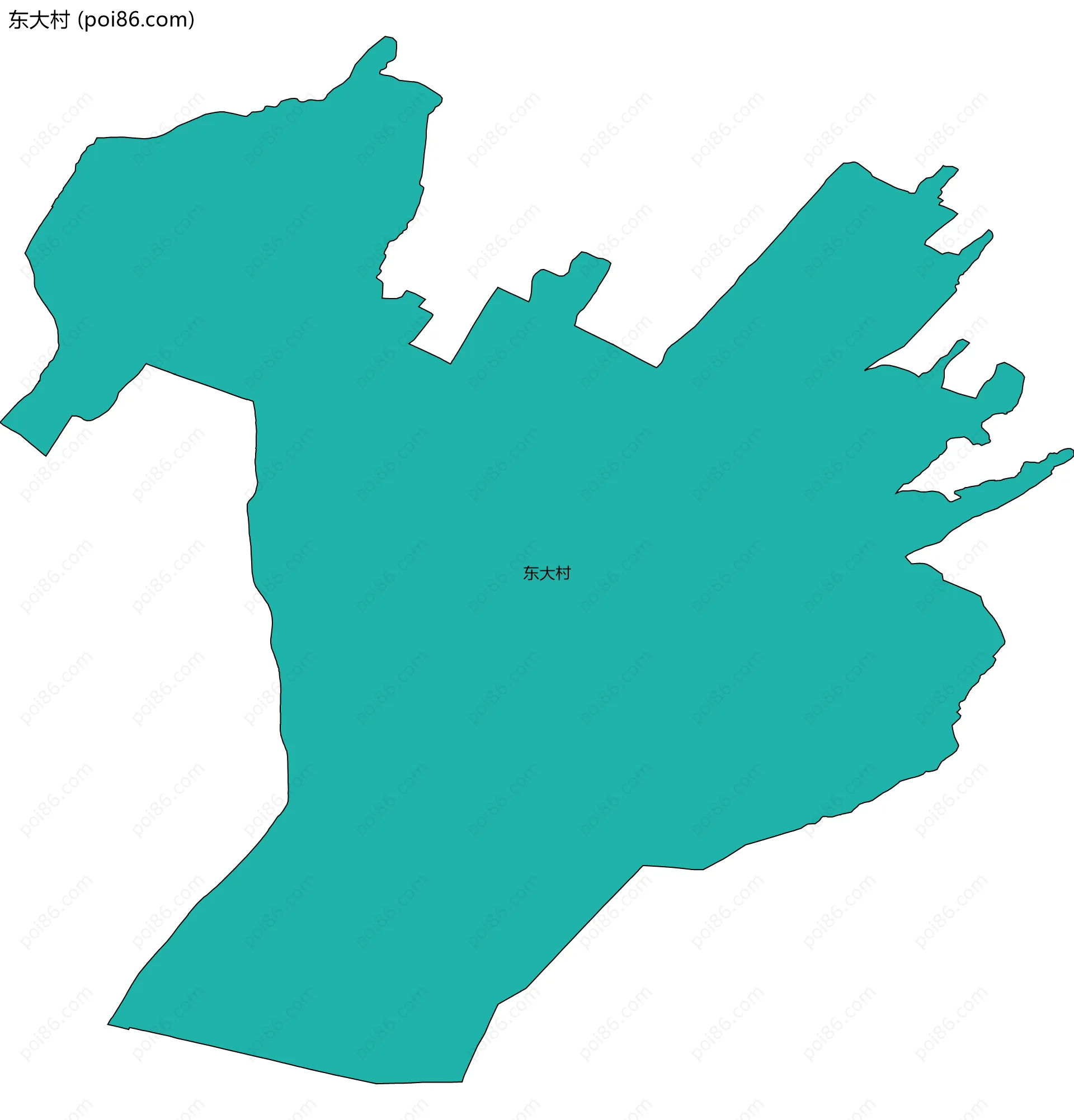 东大村边界地图
