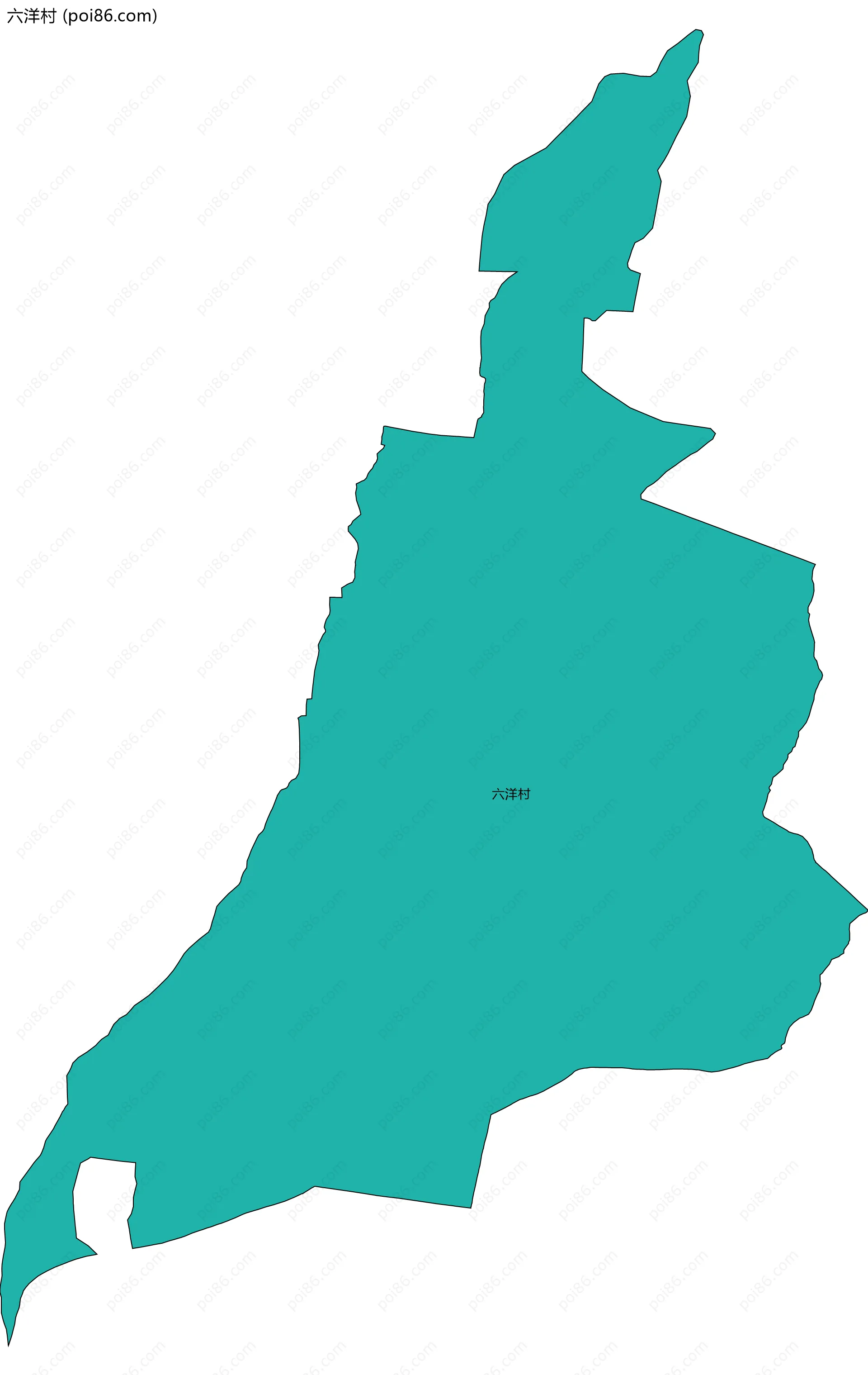 六洋村边界地图