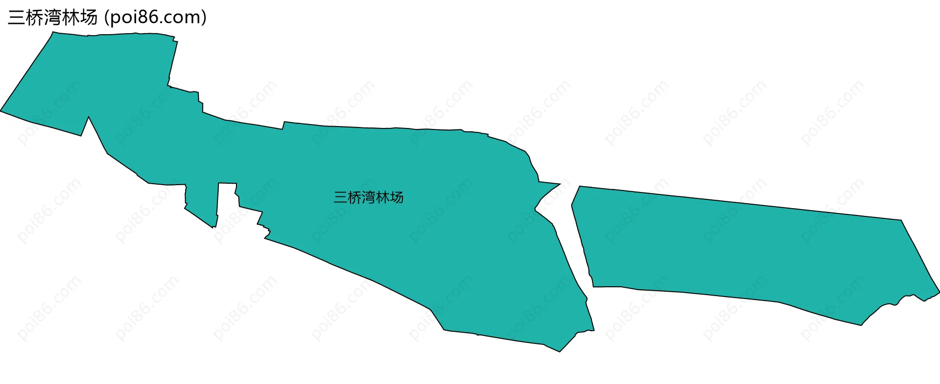 三桥湾林场边界地图