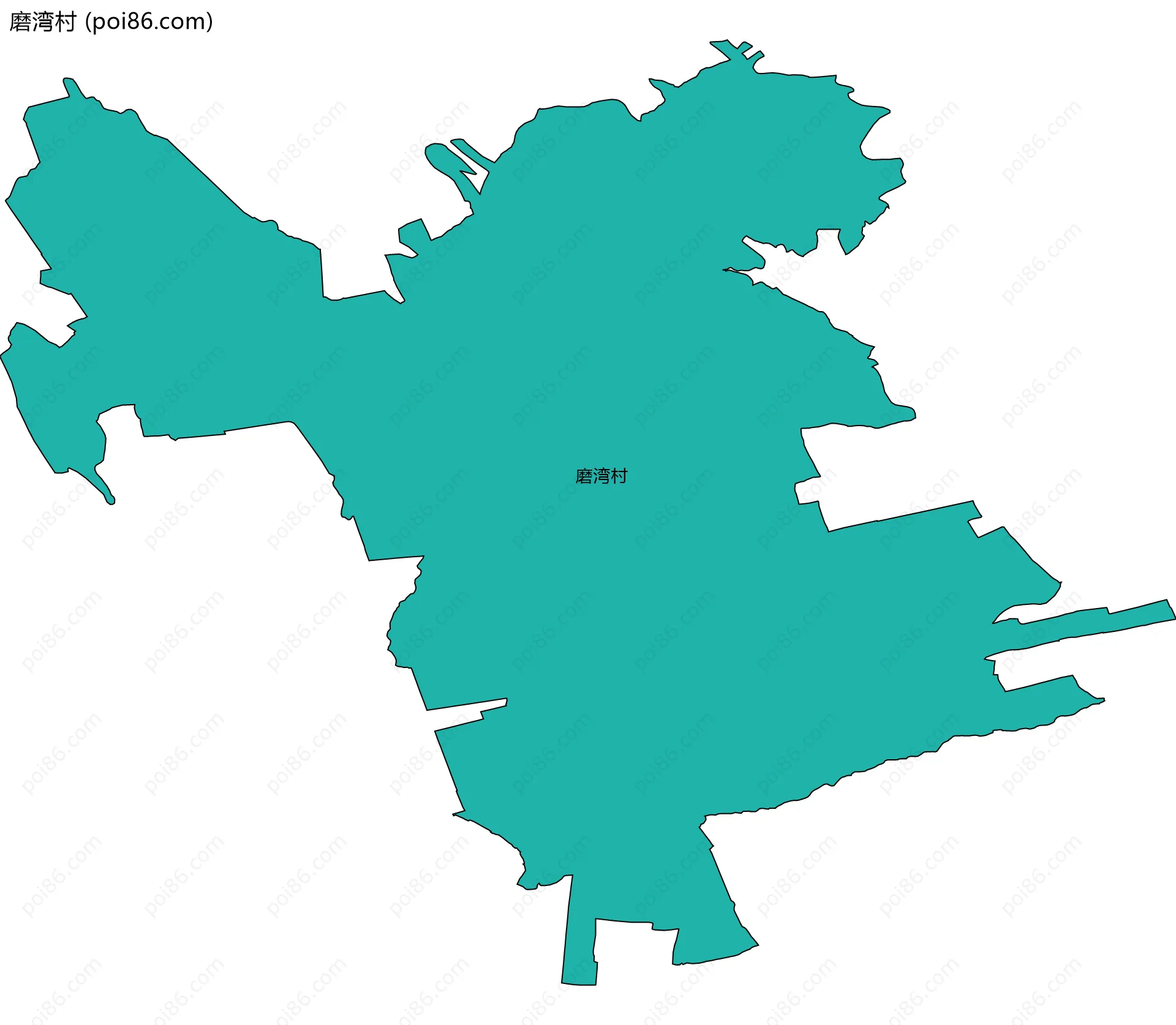 磨湾村边界地图