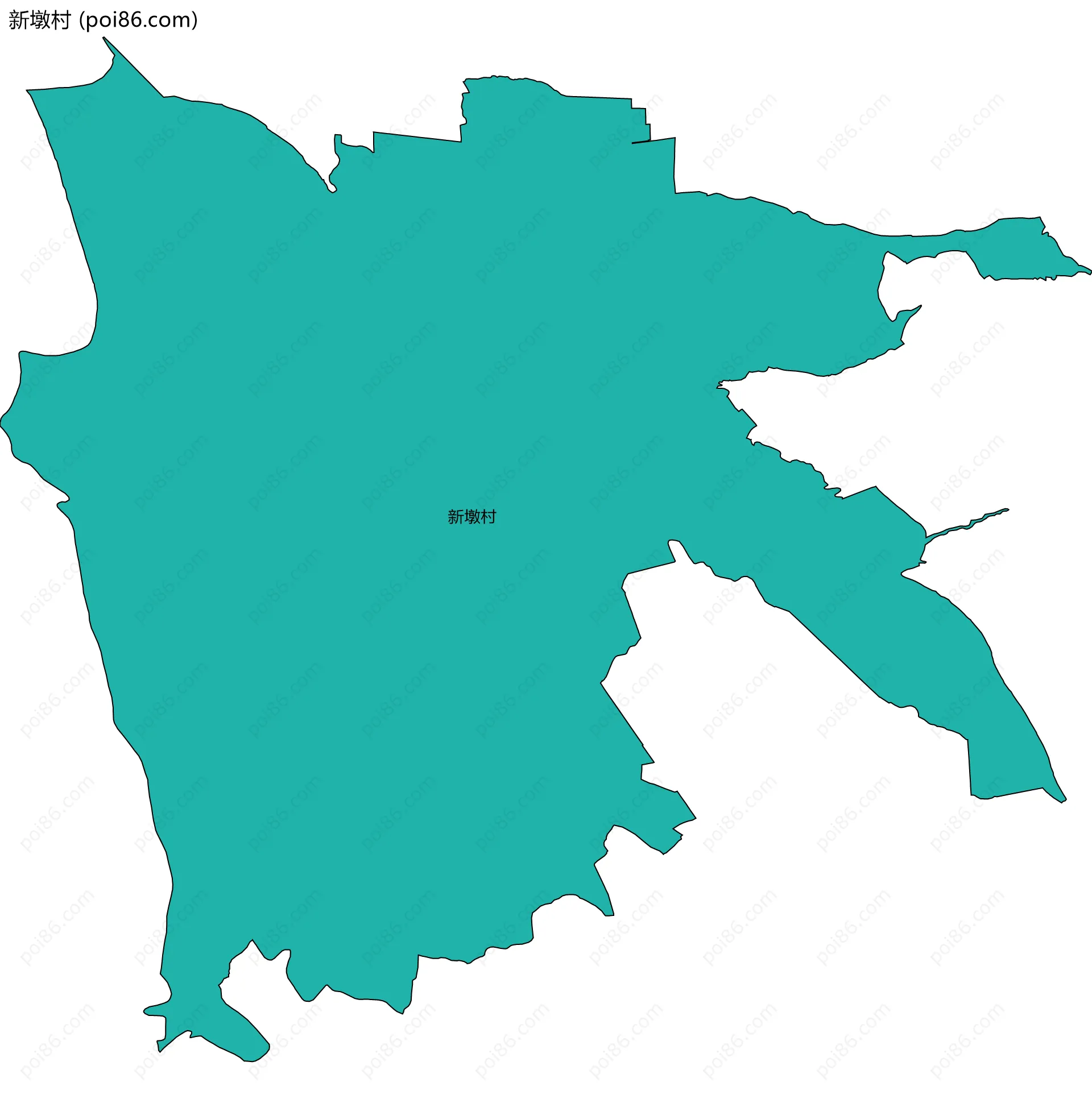 新墩村边界地图