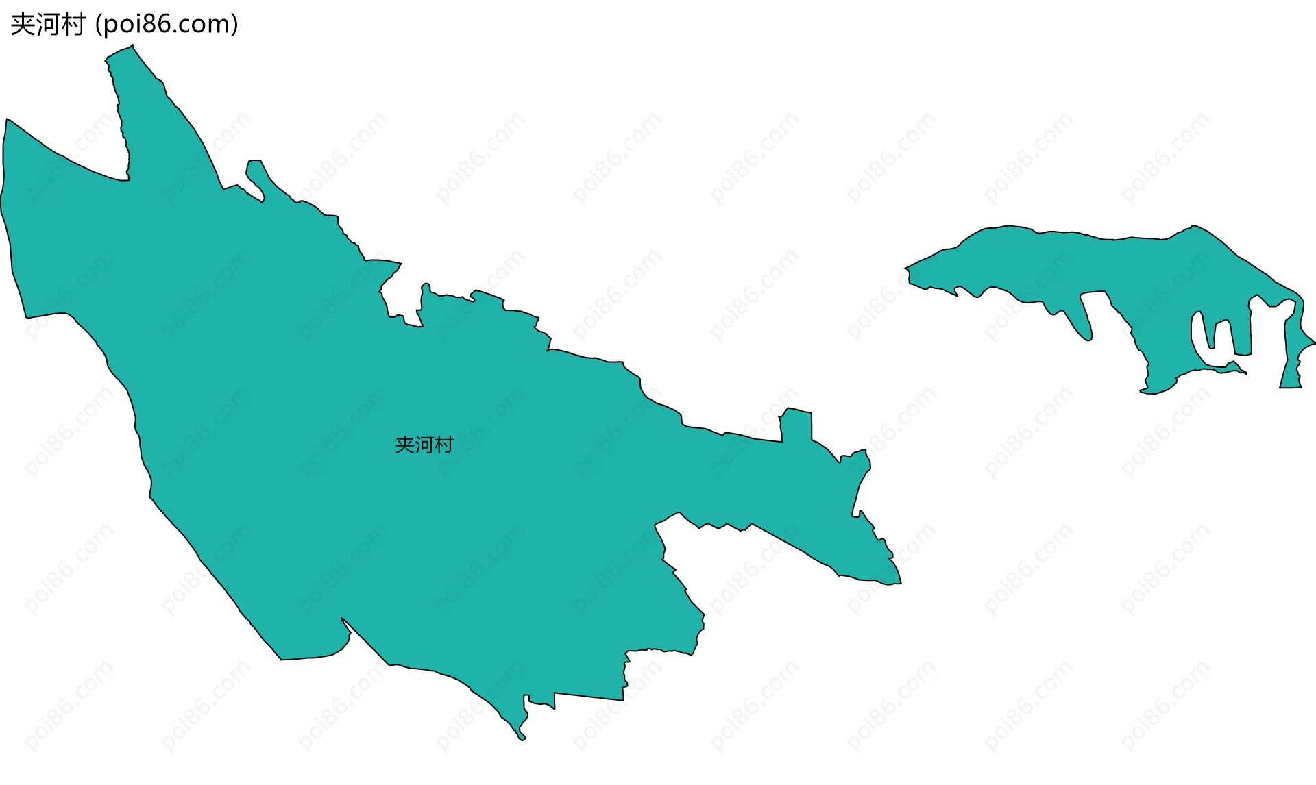 夹河村边界地图