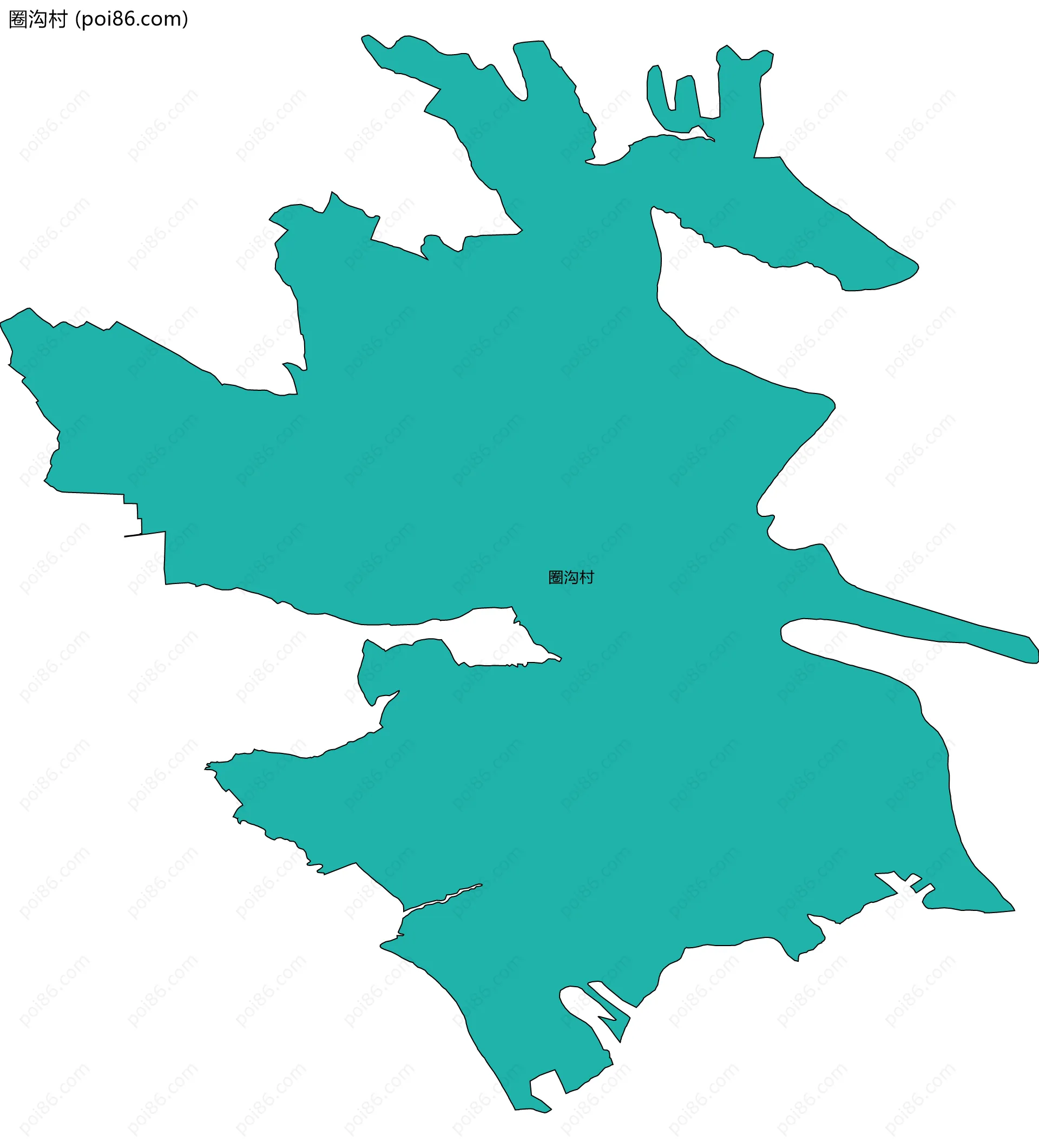 圈沟村边界地图