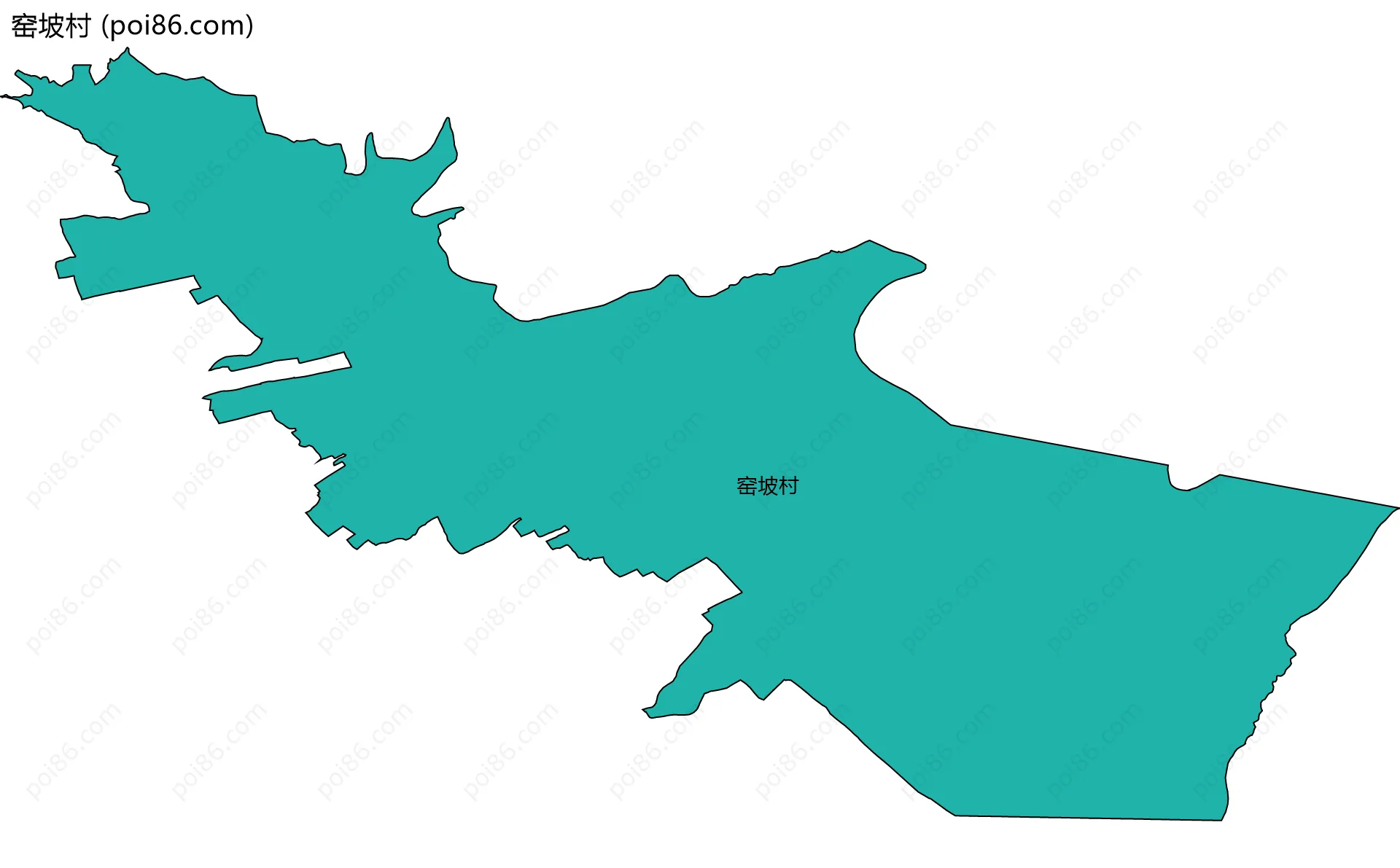 窑坡村边界地图