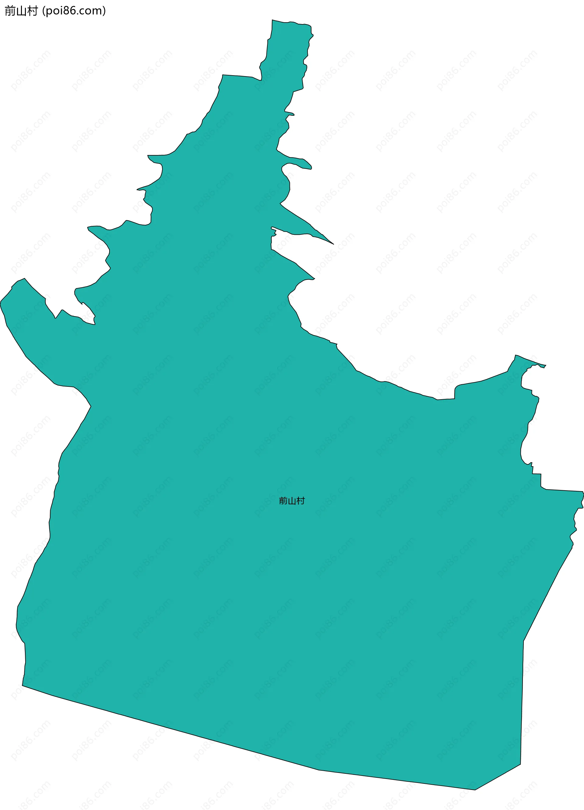 前山村边界地图