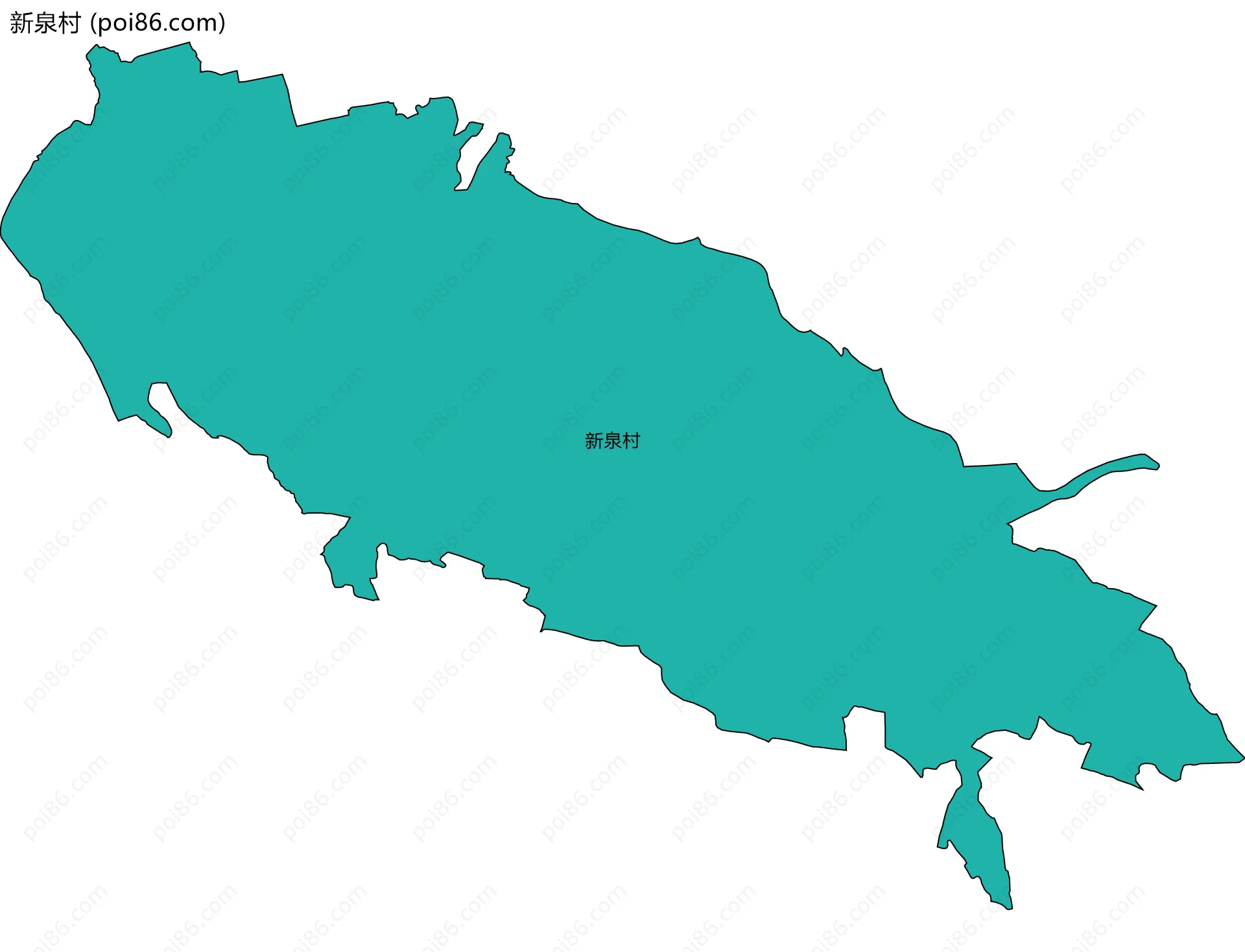 新泉村边界地图