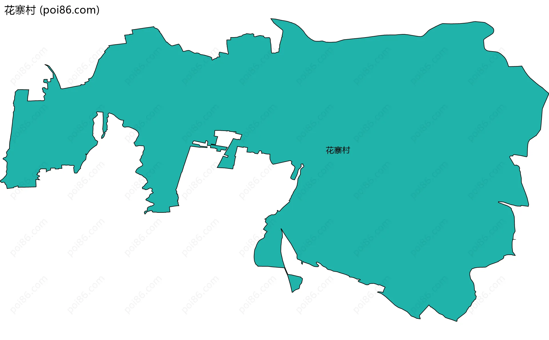 花寨村边界地图