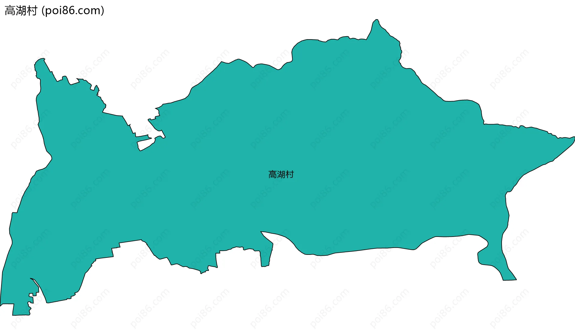 高湖村边界地图