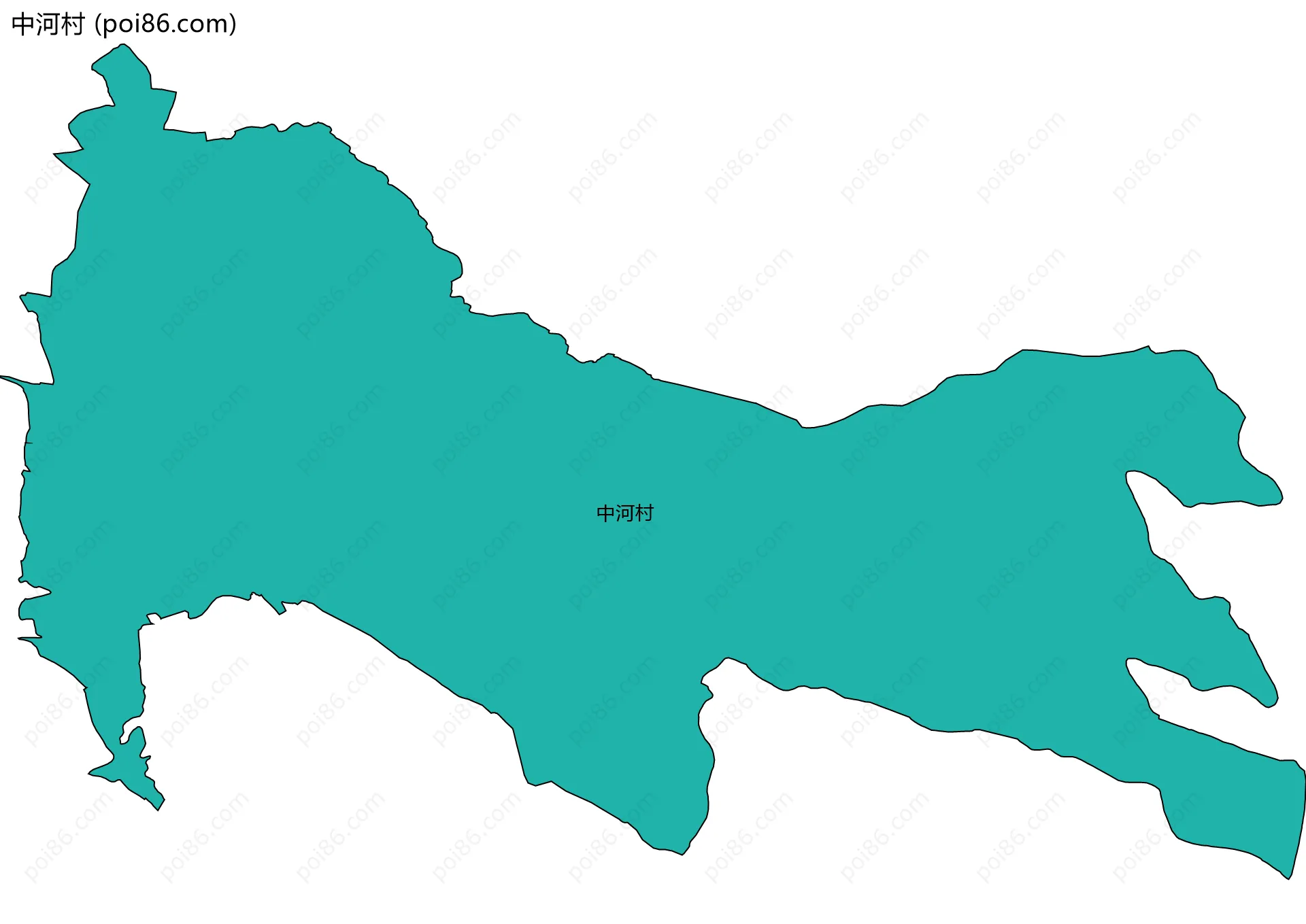 中河村边界地图