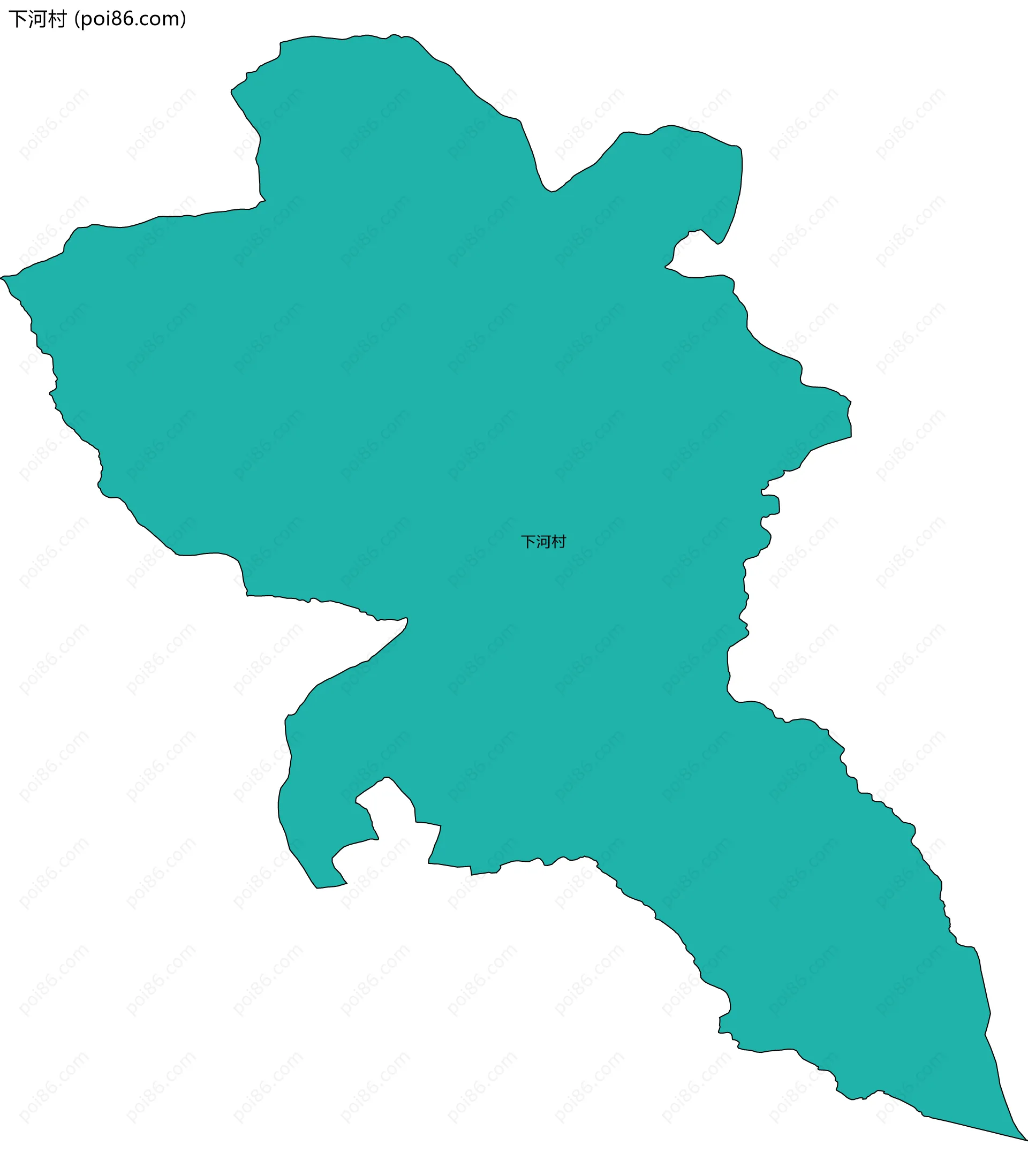 下河村边界地图