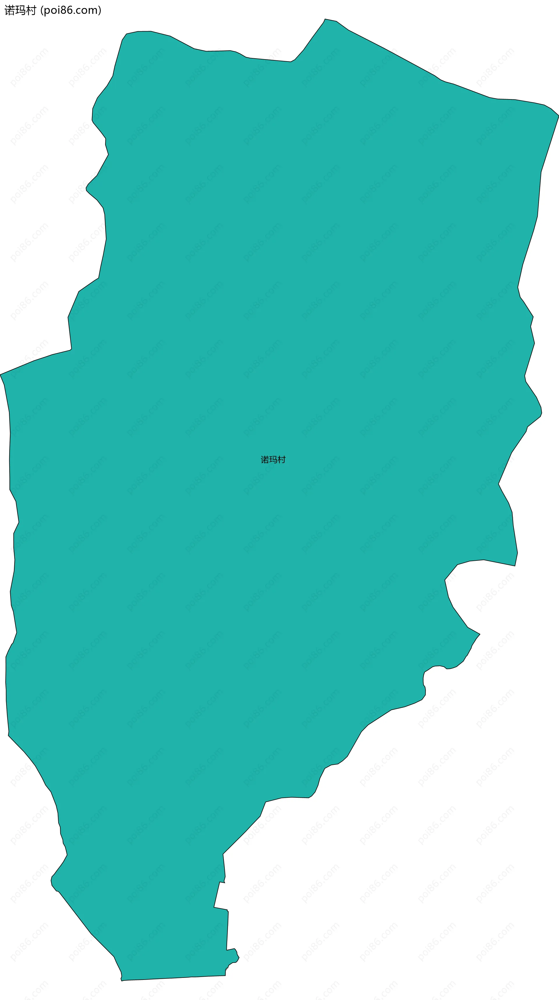 诺玛村边界地图