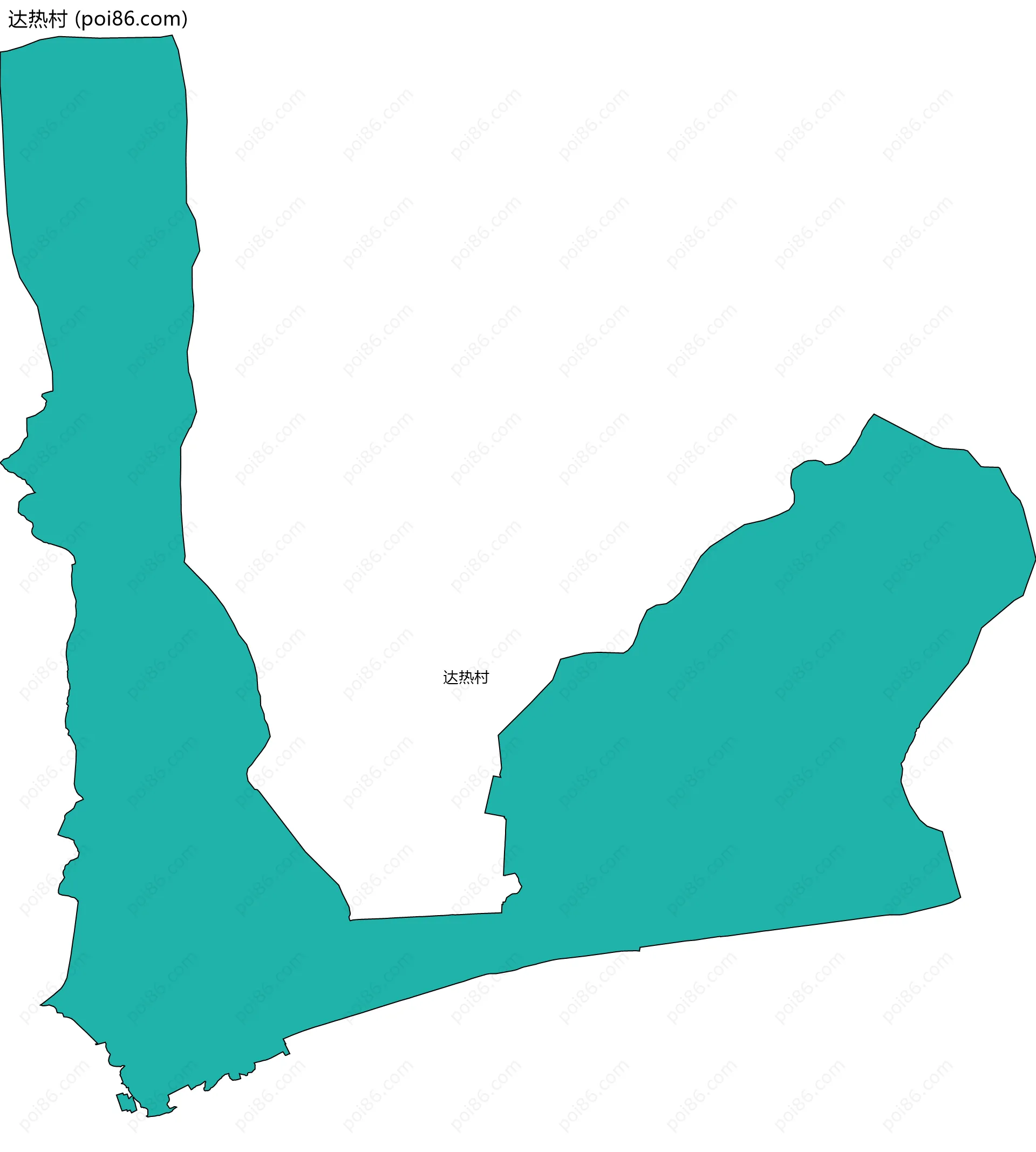达热村边界地图