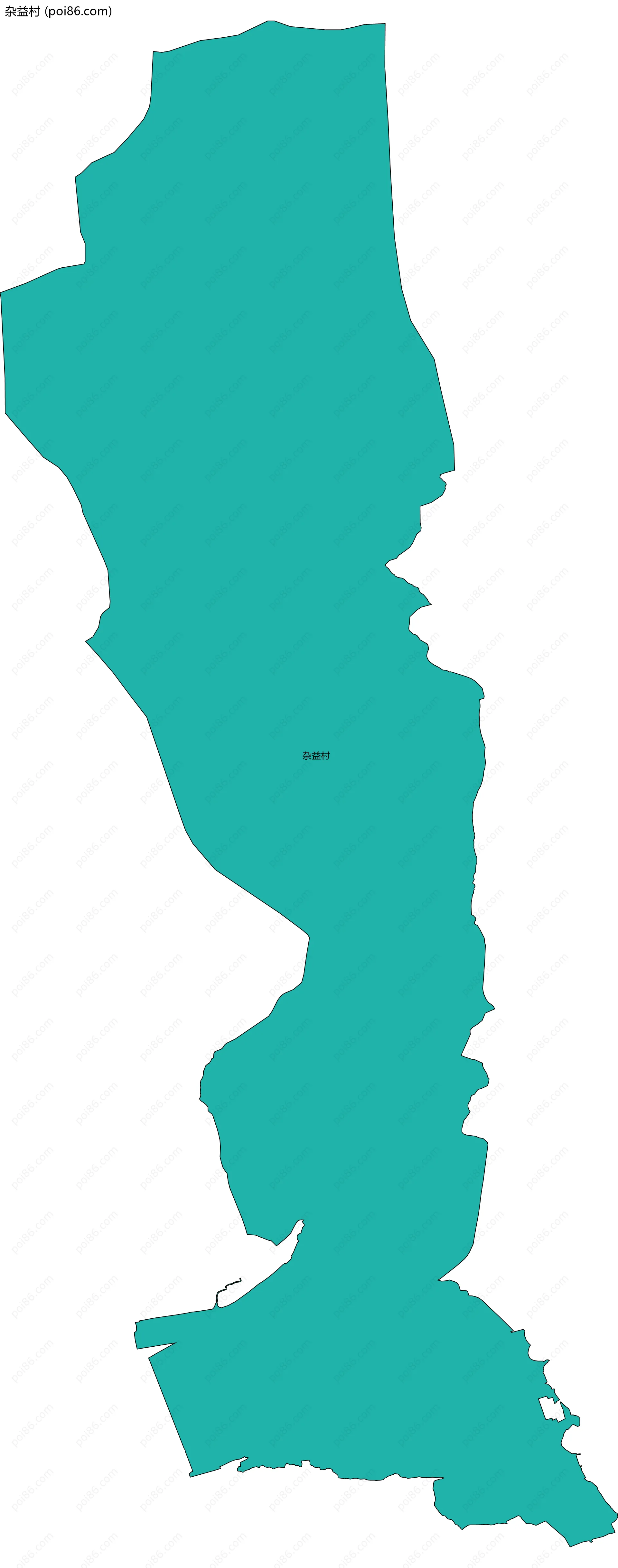 杂益村边界地图