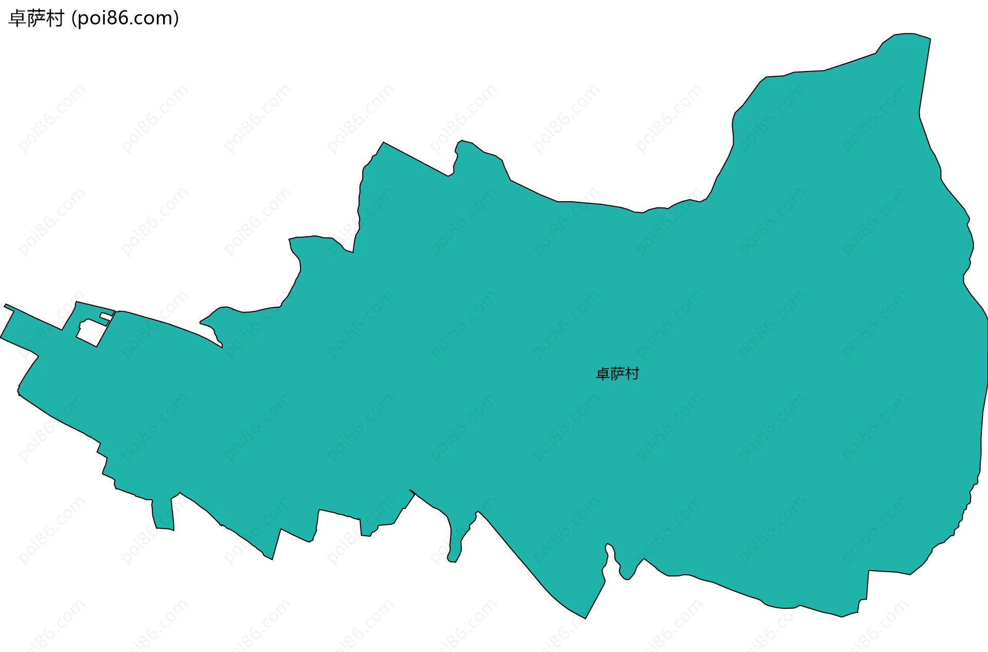 卓萨村边界地图