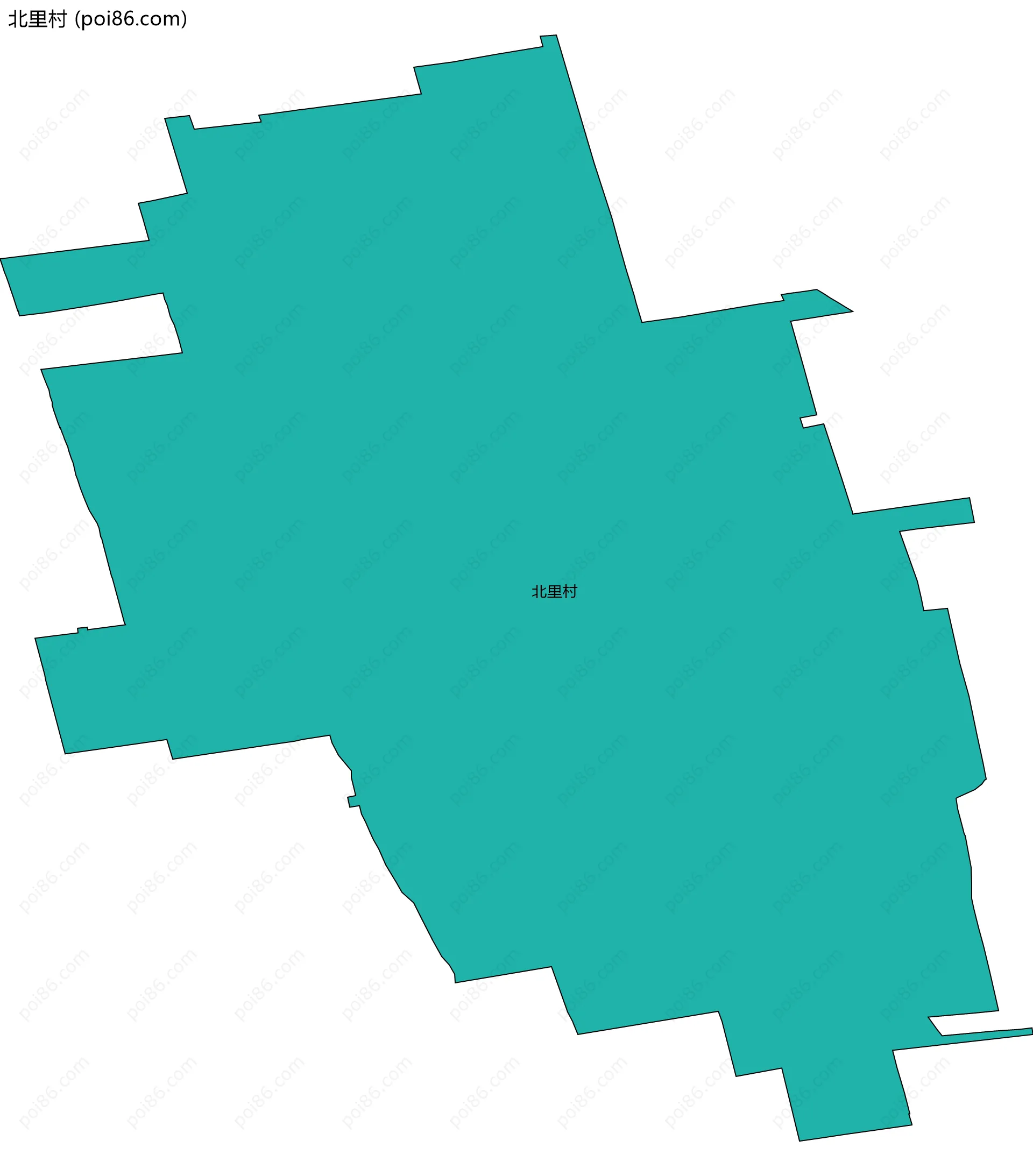 北里村边界地图