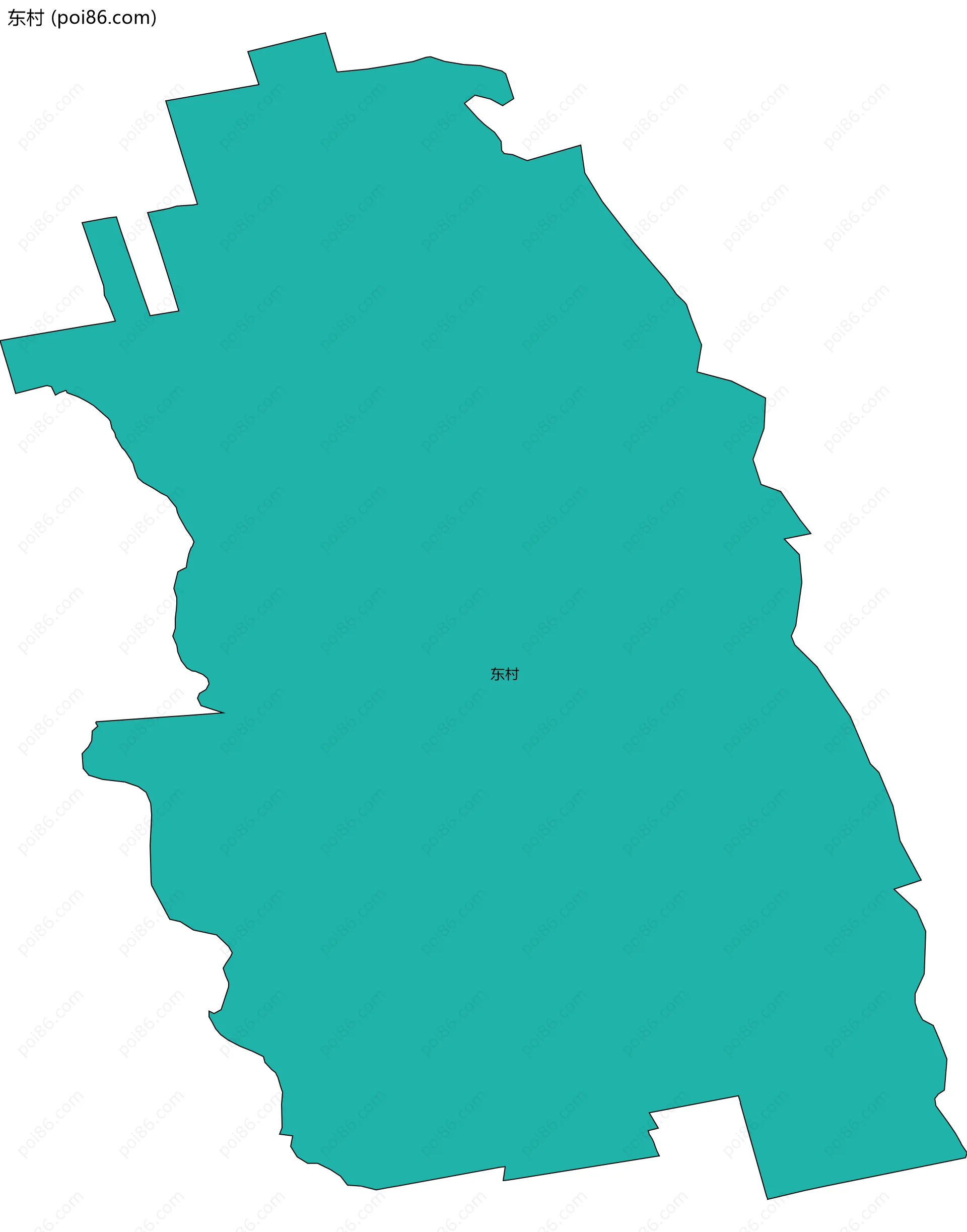 东村边界地图