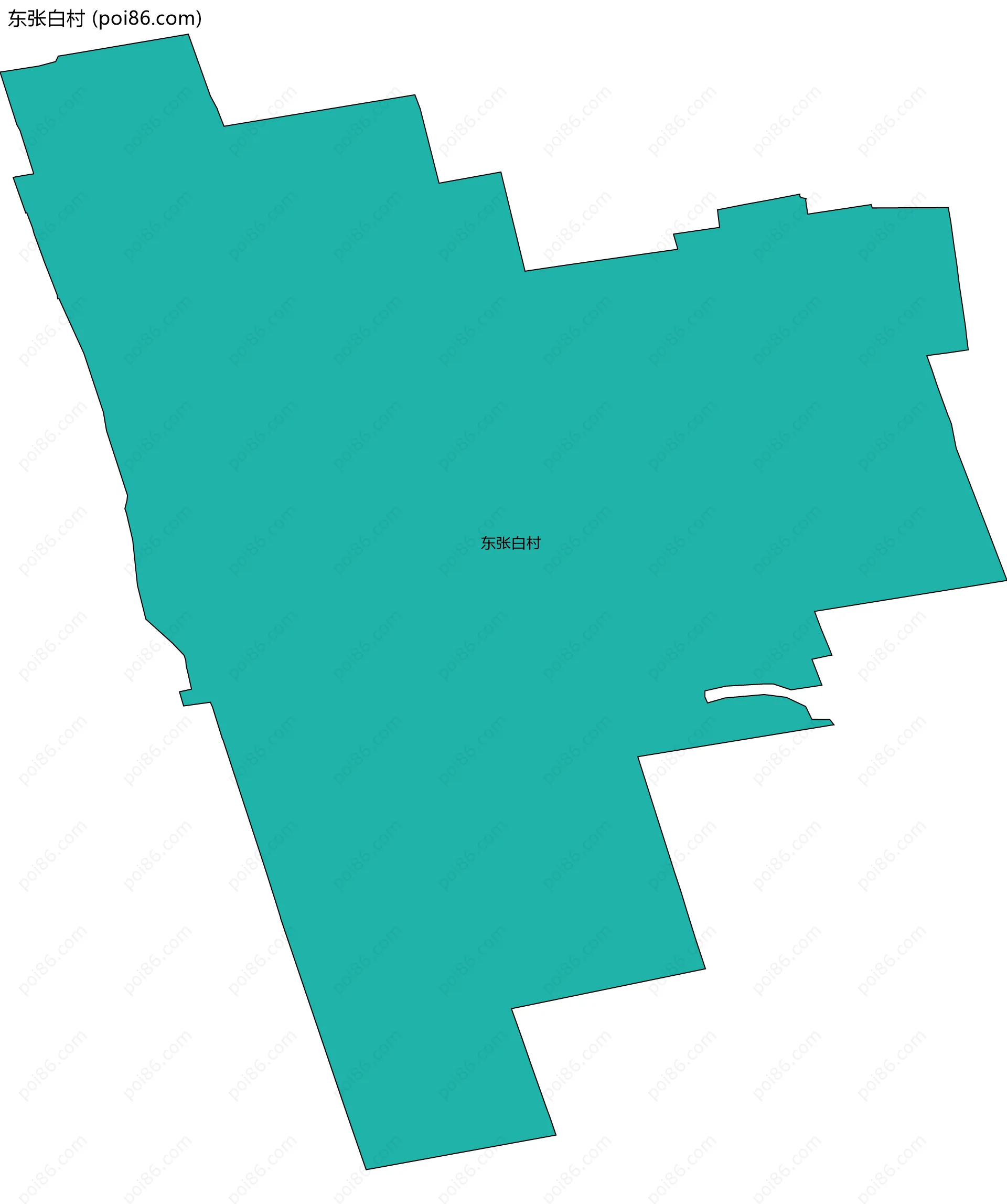 东张白村边界地图