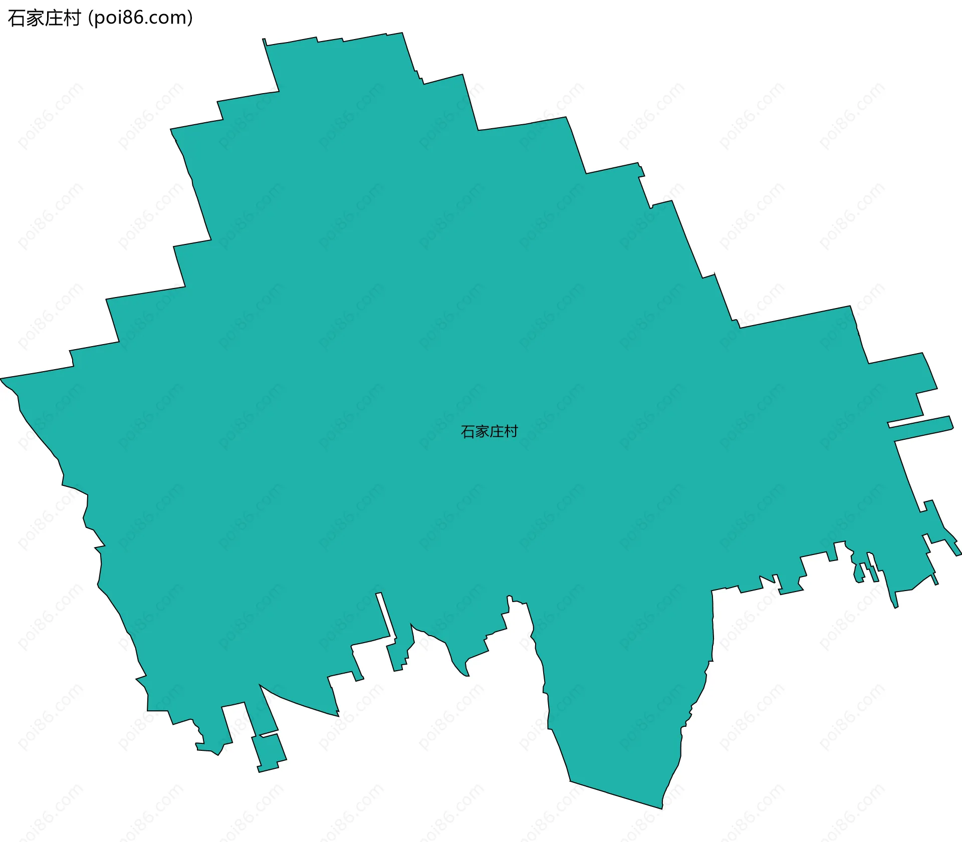 石家庄村边界地图
