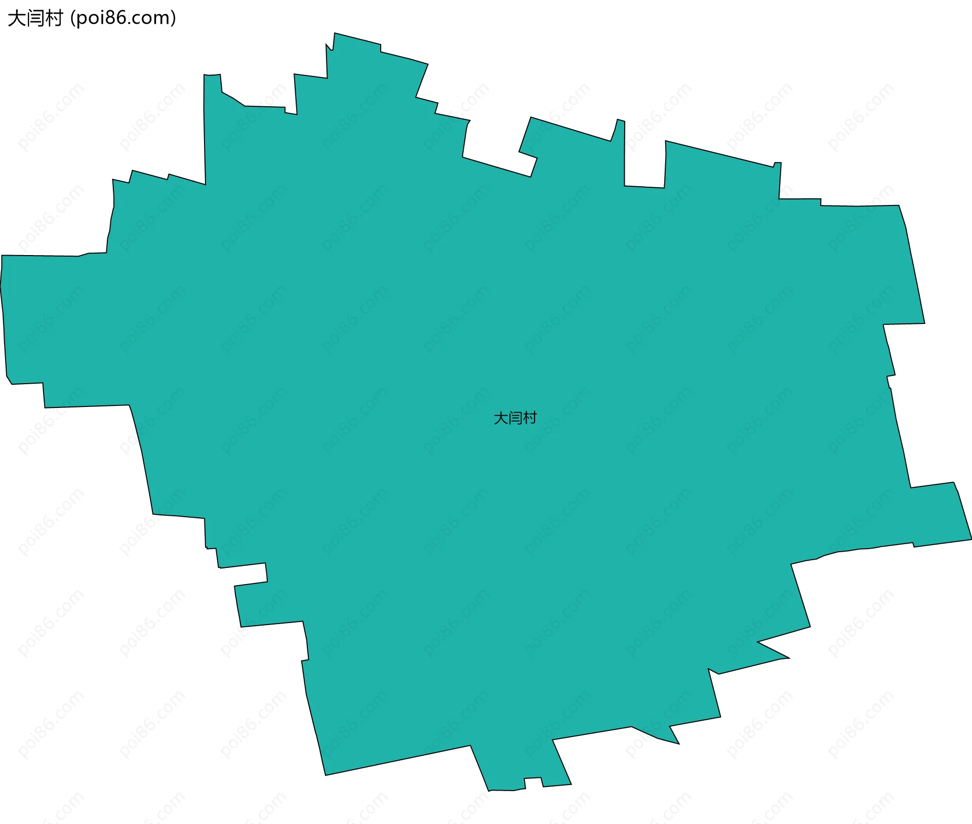大闫村边界地图