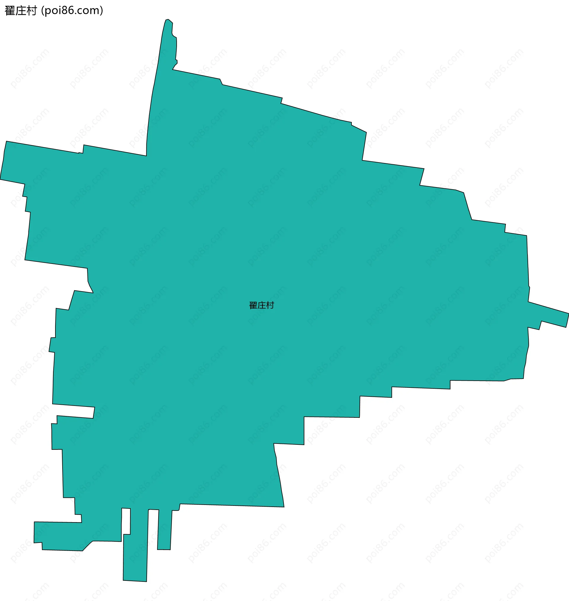 翟庄村边界地图