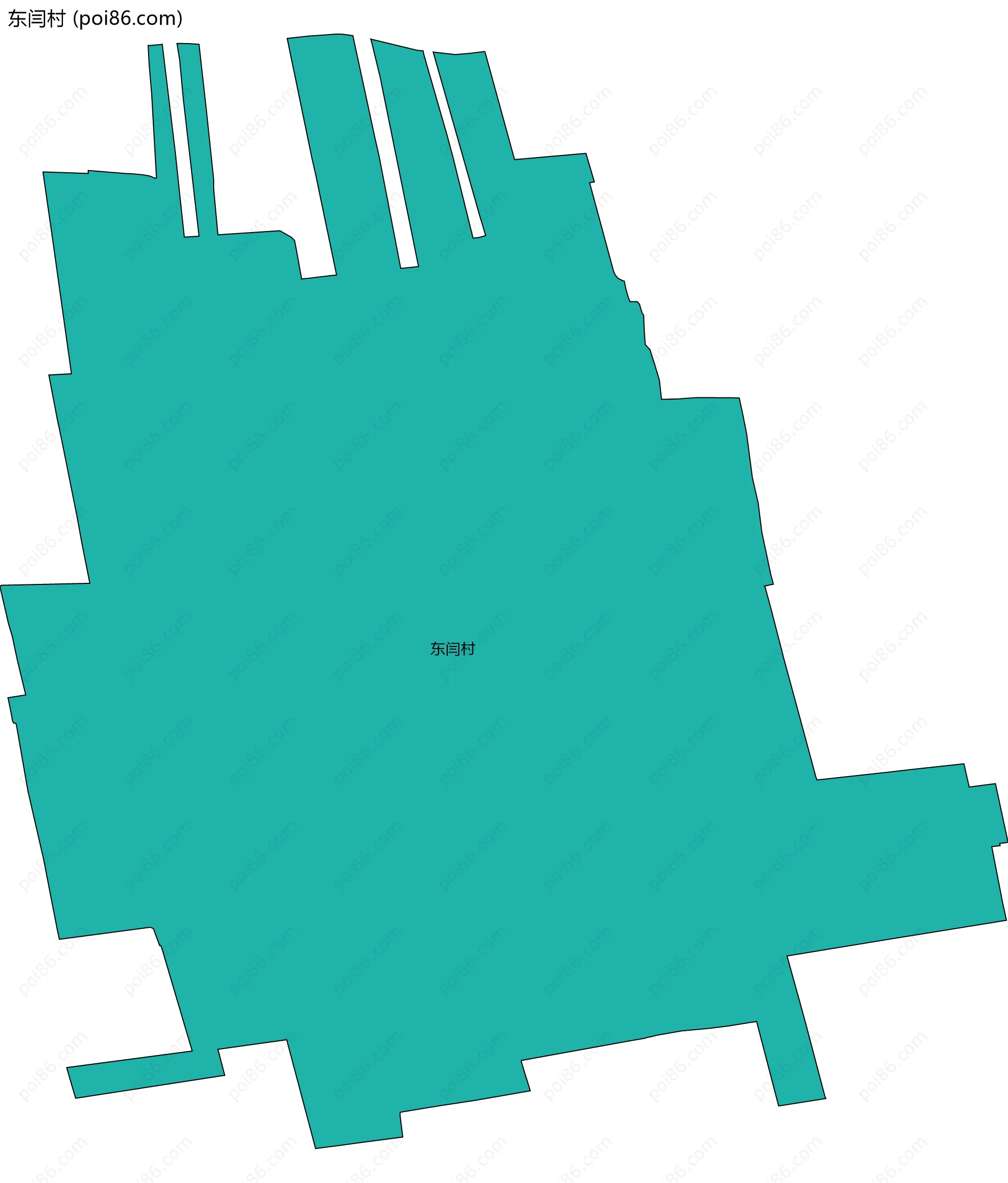 东闫村边界地图