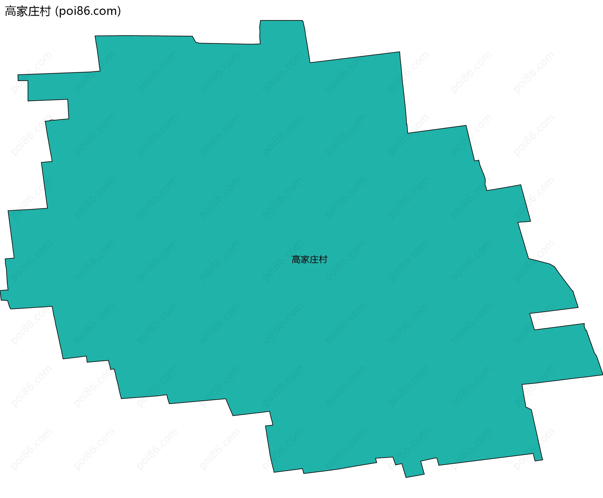 高家庄村边界地图