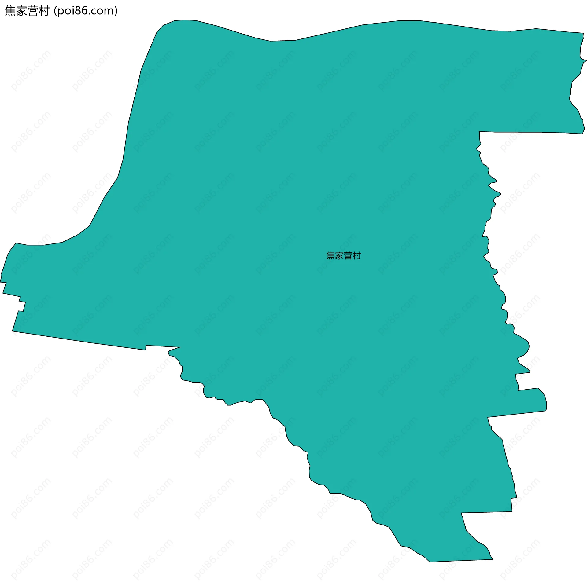 焦家营村边界地图