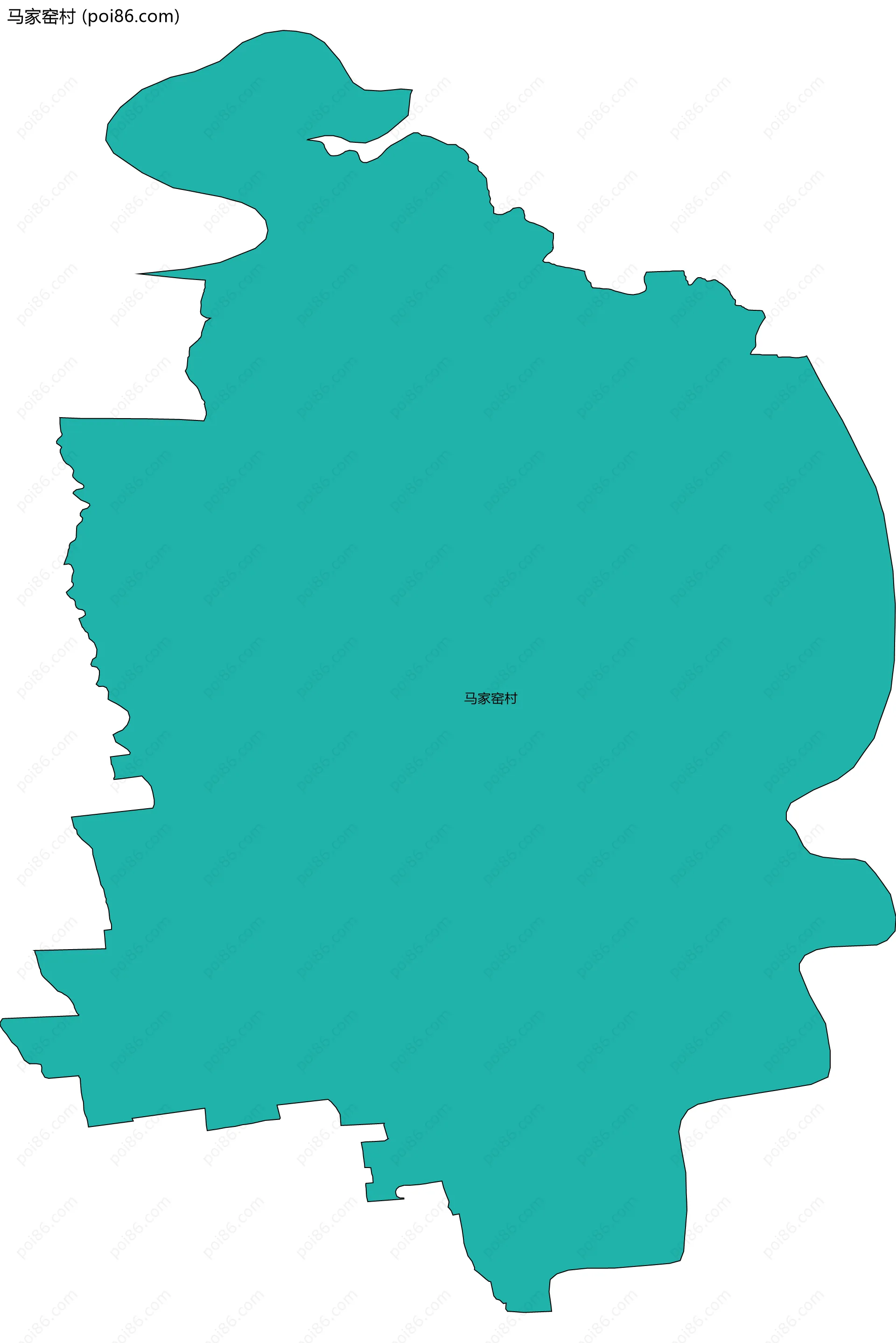 马家窑村边界地图