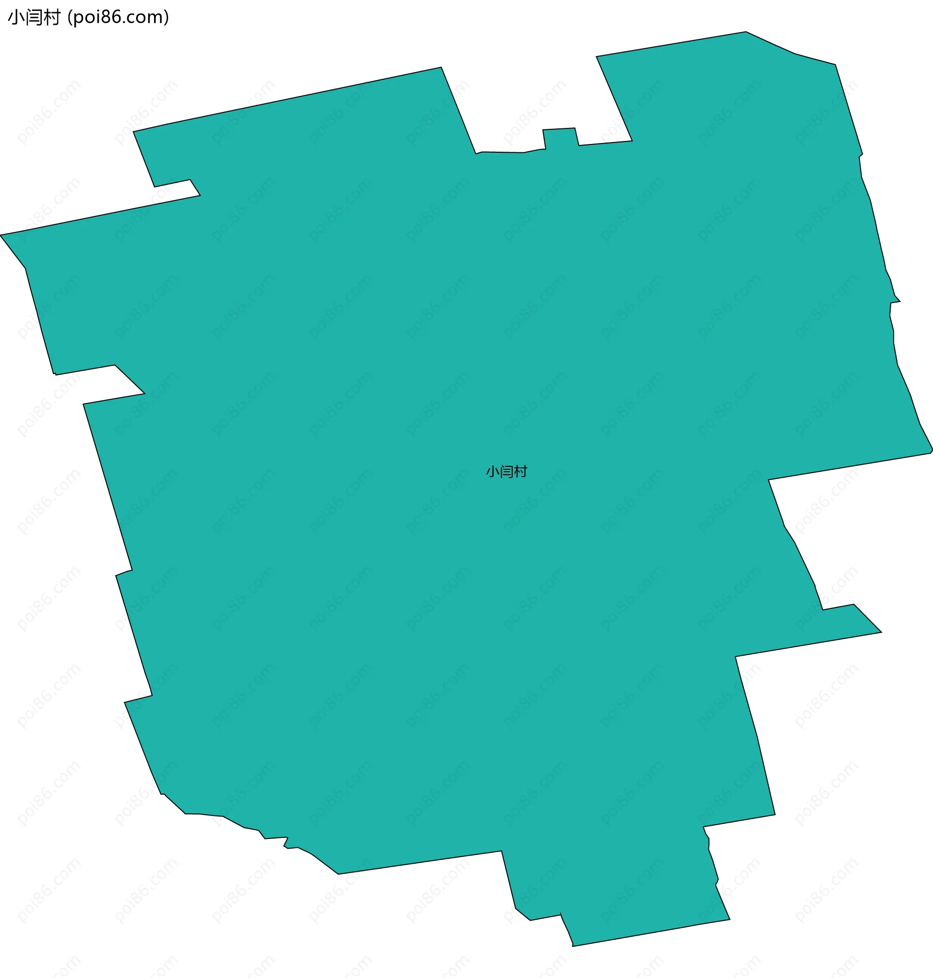 小闫村边界地图