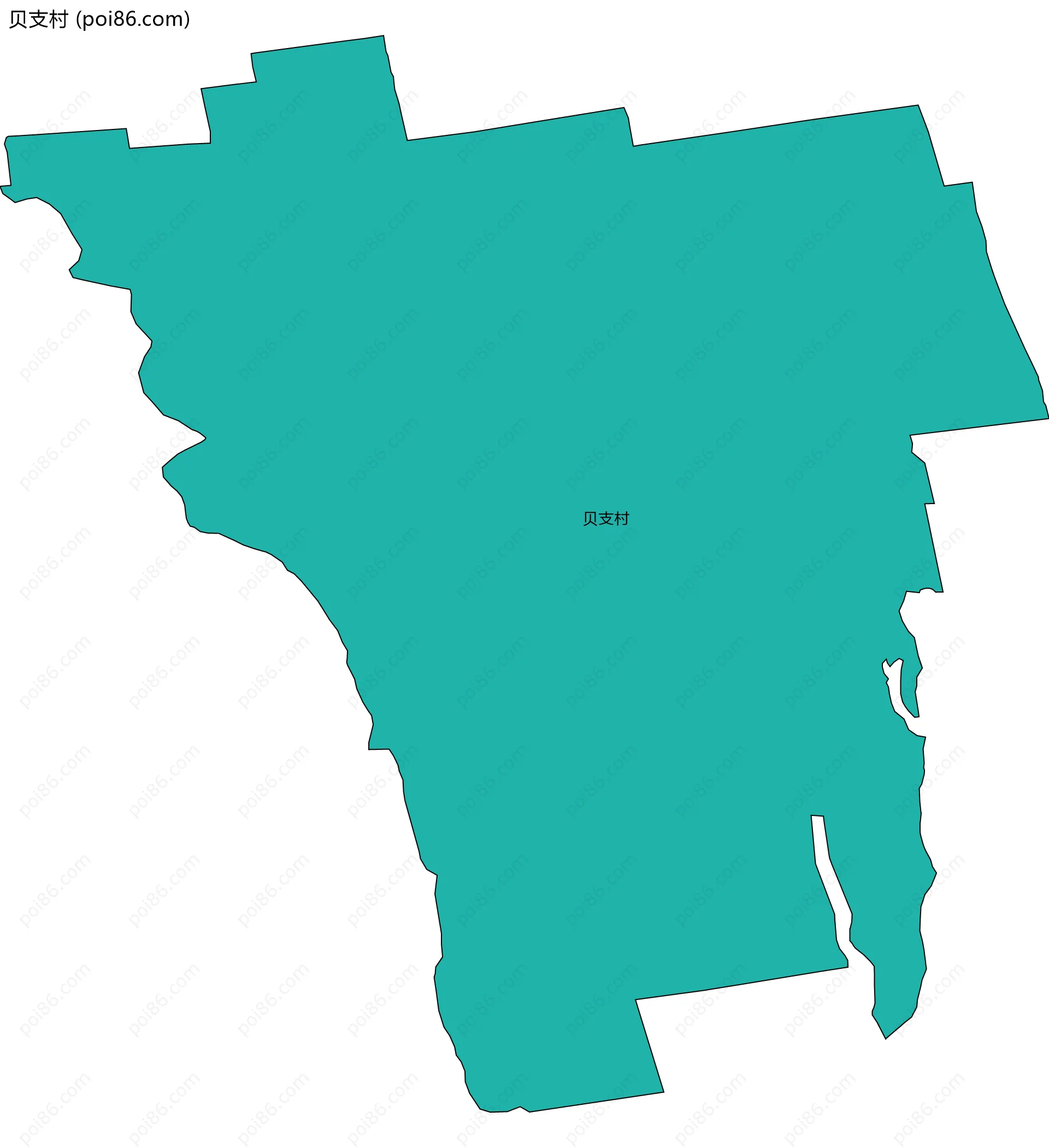 贝支村边界地图