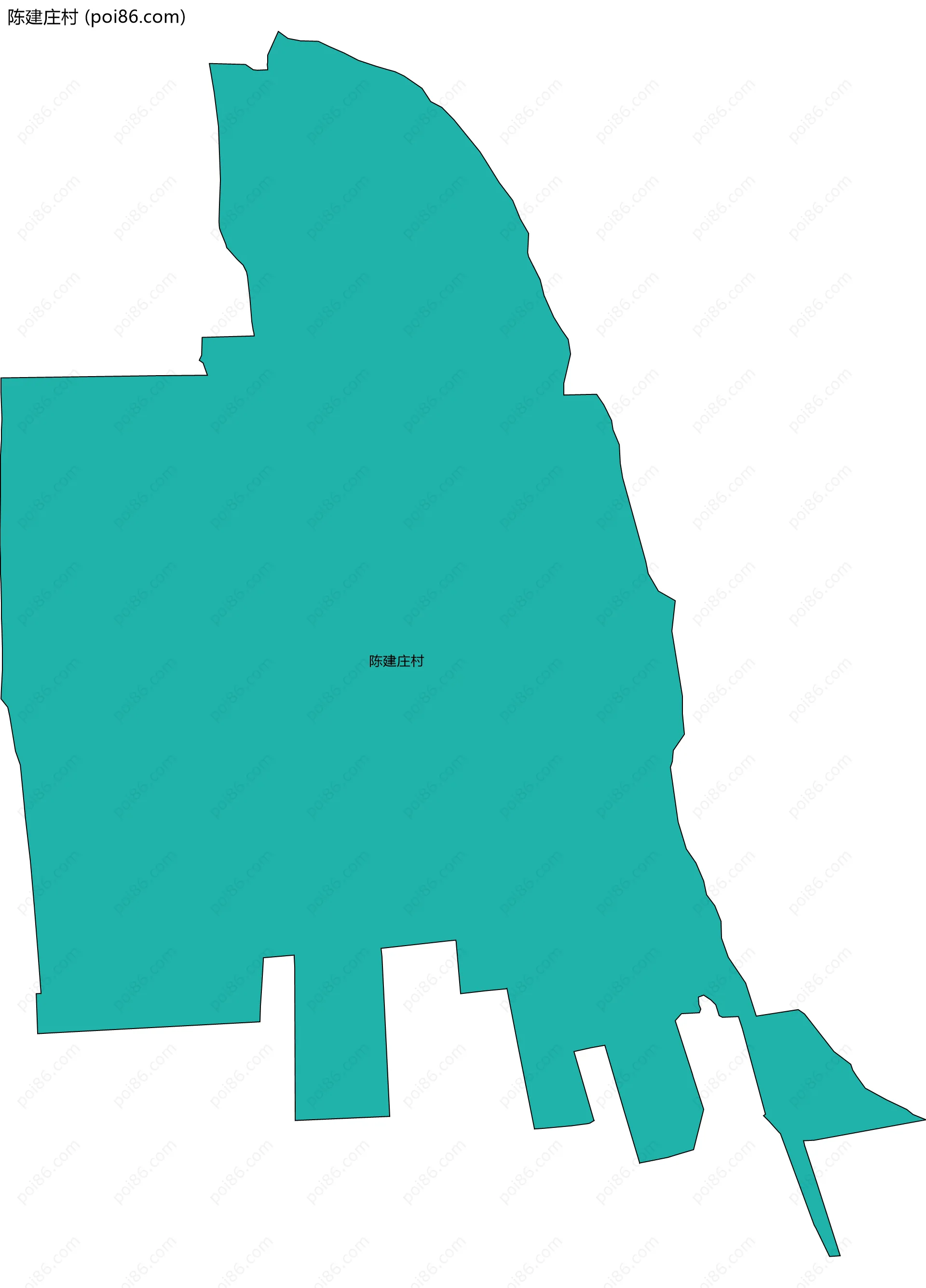 陈建庄村边界地图