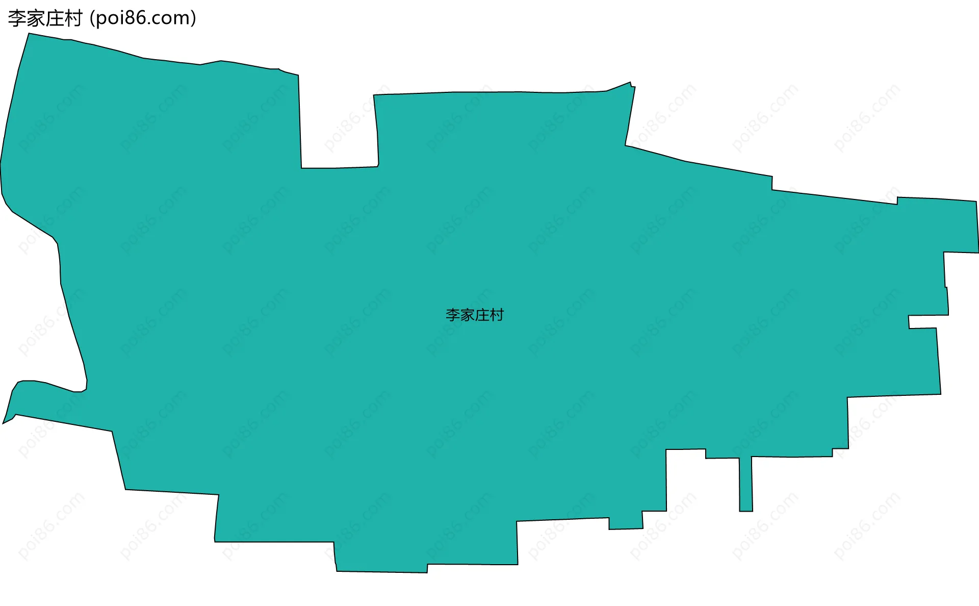 李家庄村边界地图