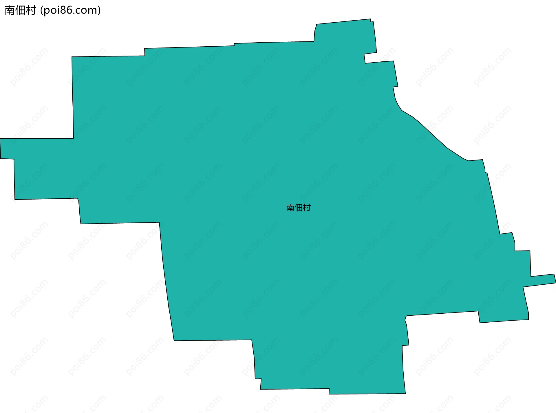 南佃村边界地图