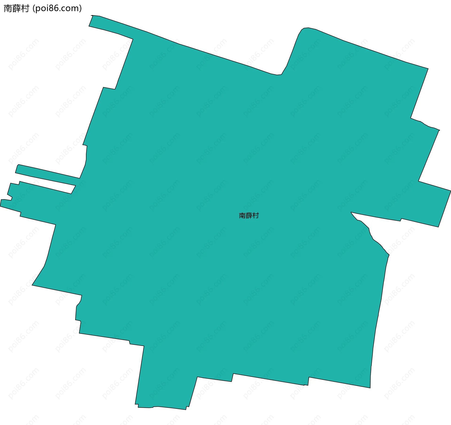 南薛村边界地图