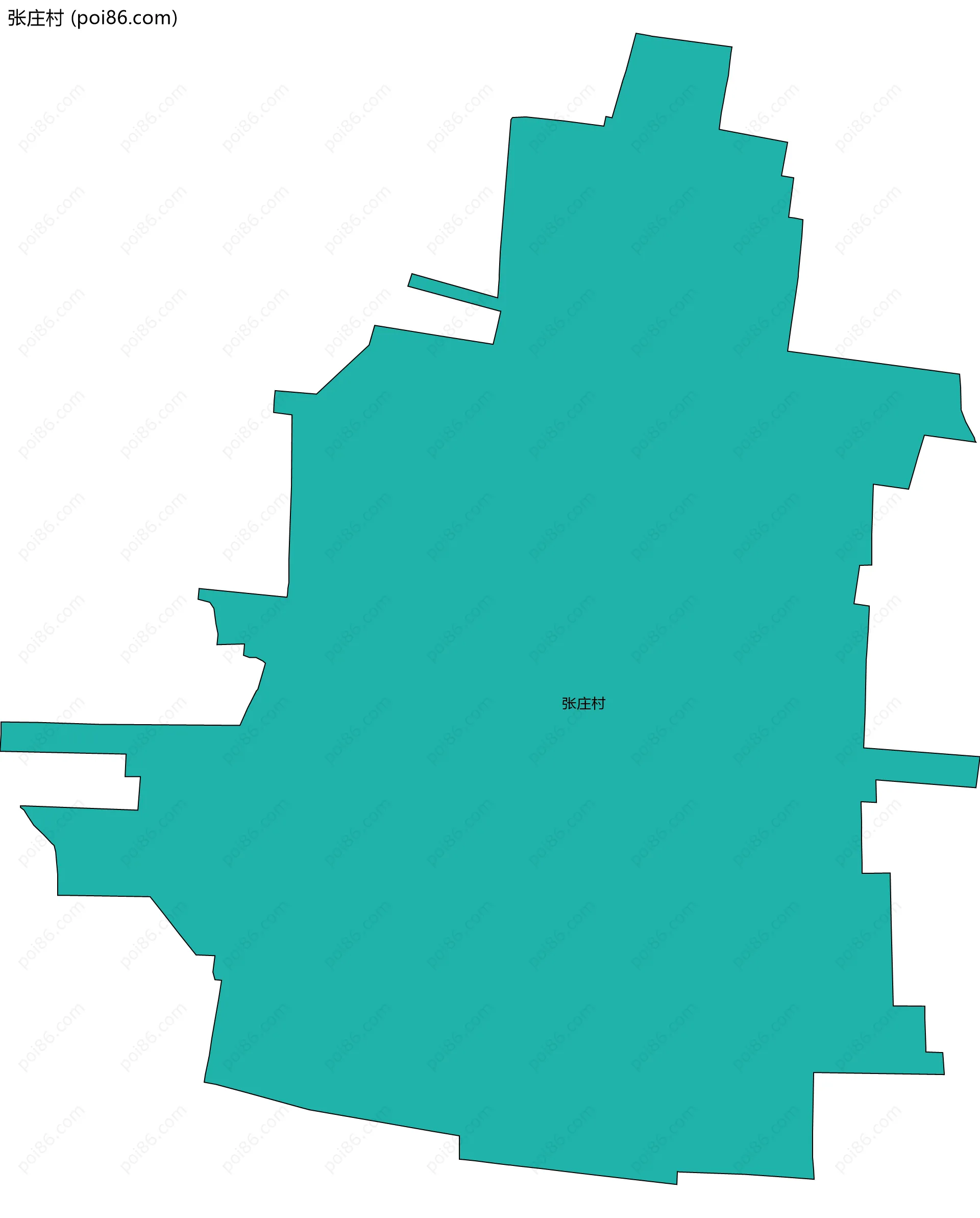 张庄村边界地图