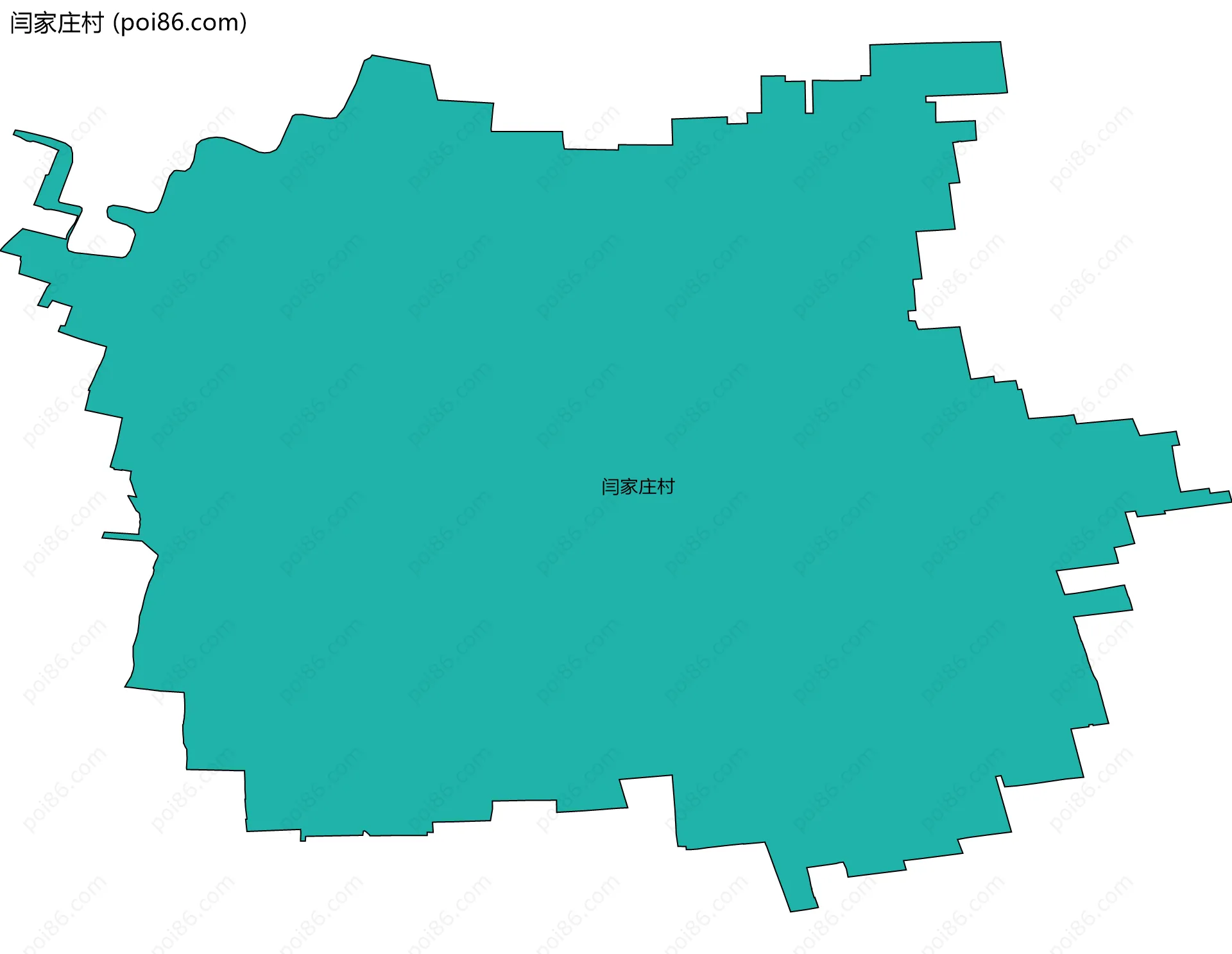 闫家庄村边界地图