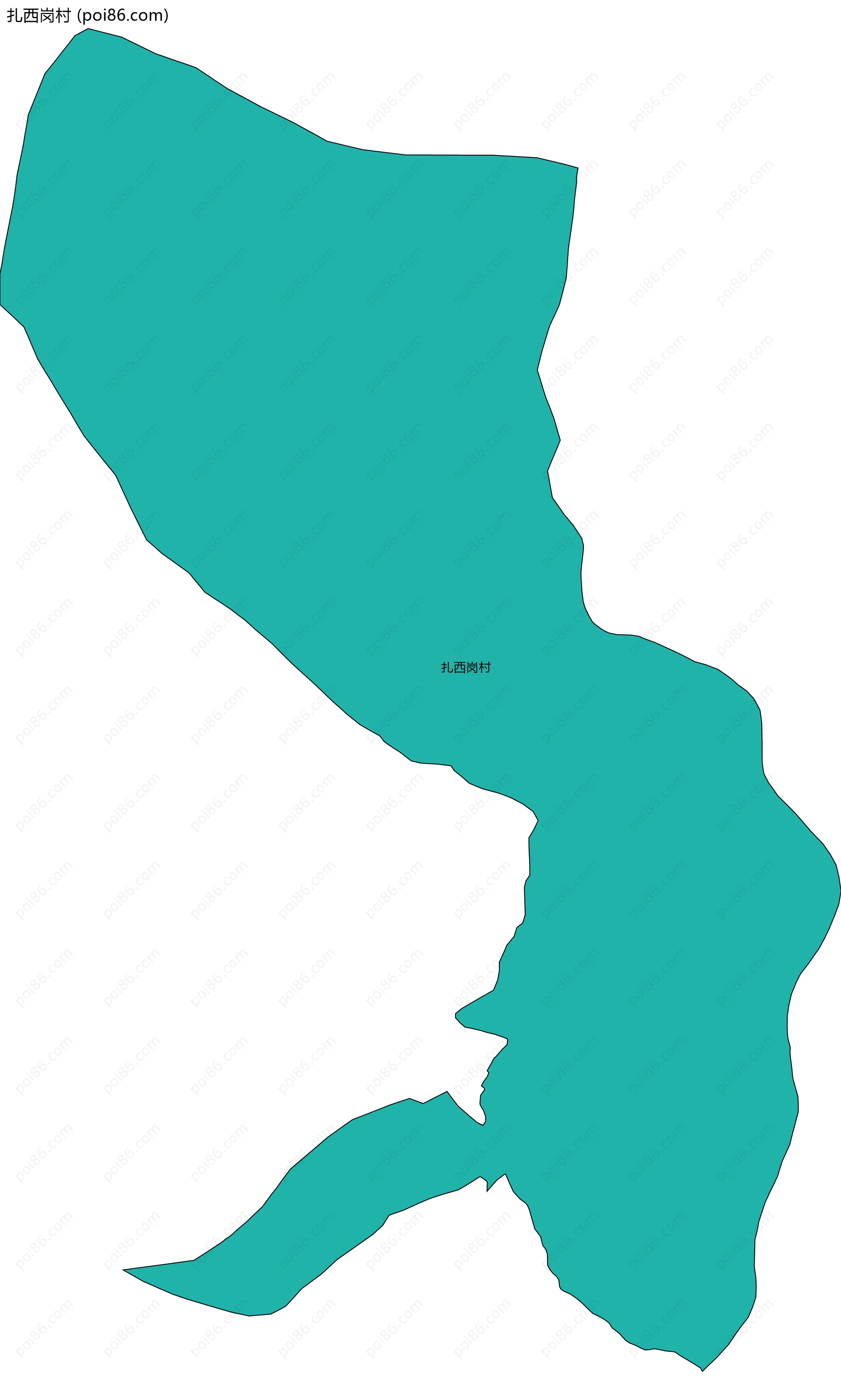 扎西岗村边界地图