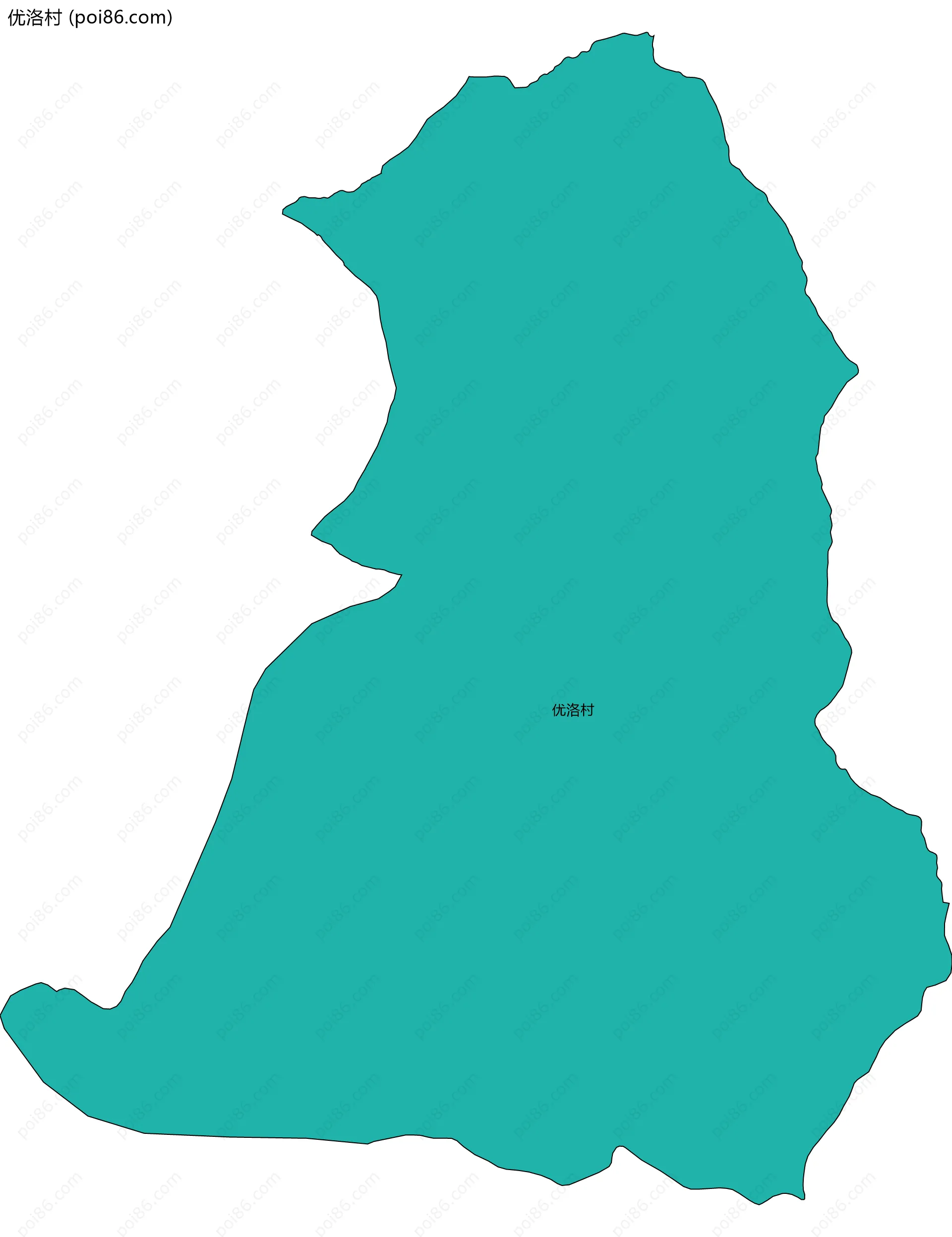 优洛村边界地图