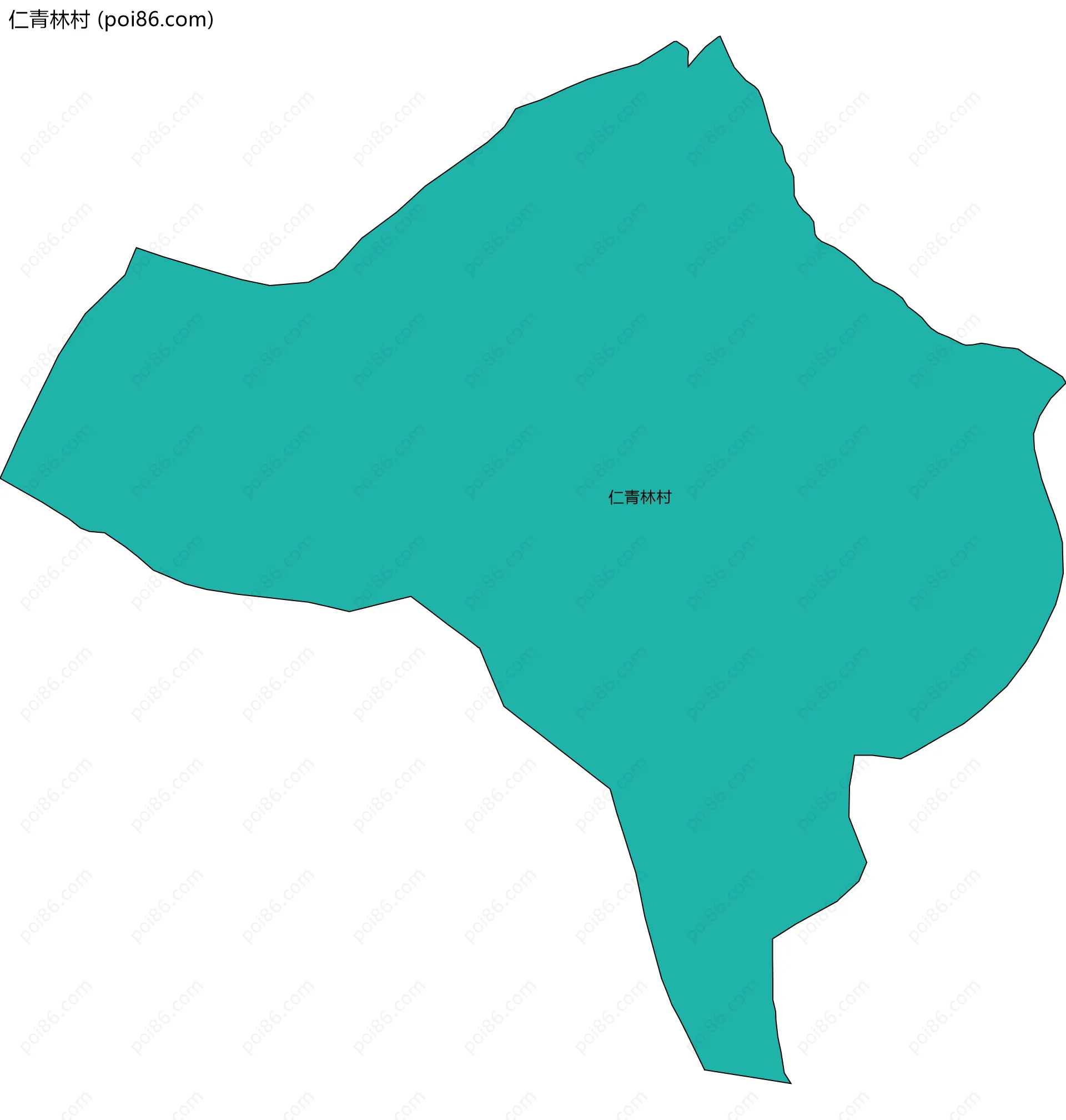 仁青林村边界地图